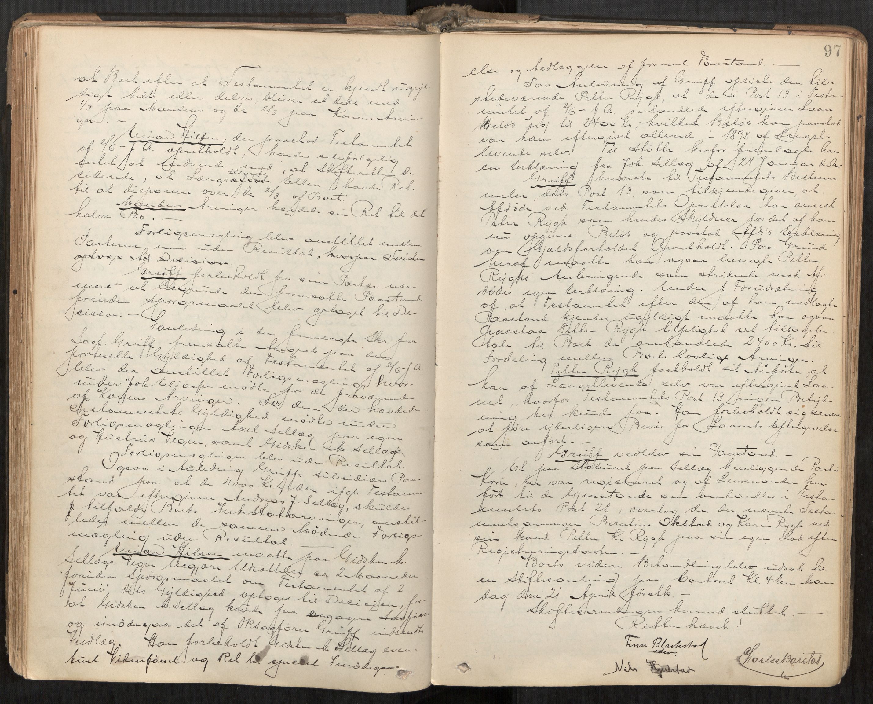 Namdal sorenskriveri, AV/SAT-A-4133/1/3/3B/L0007: Skiftebehandlingsprotokoll, 1899-1905, p. 97