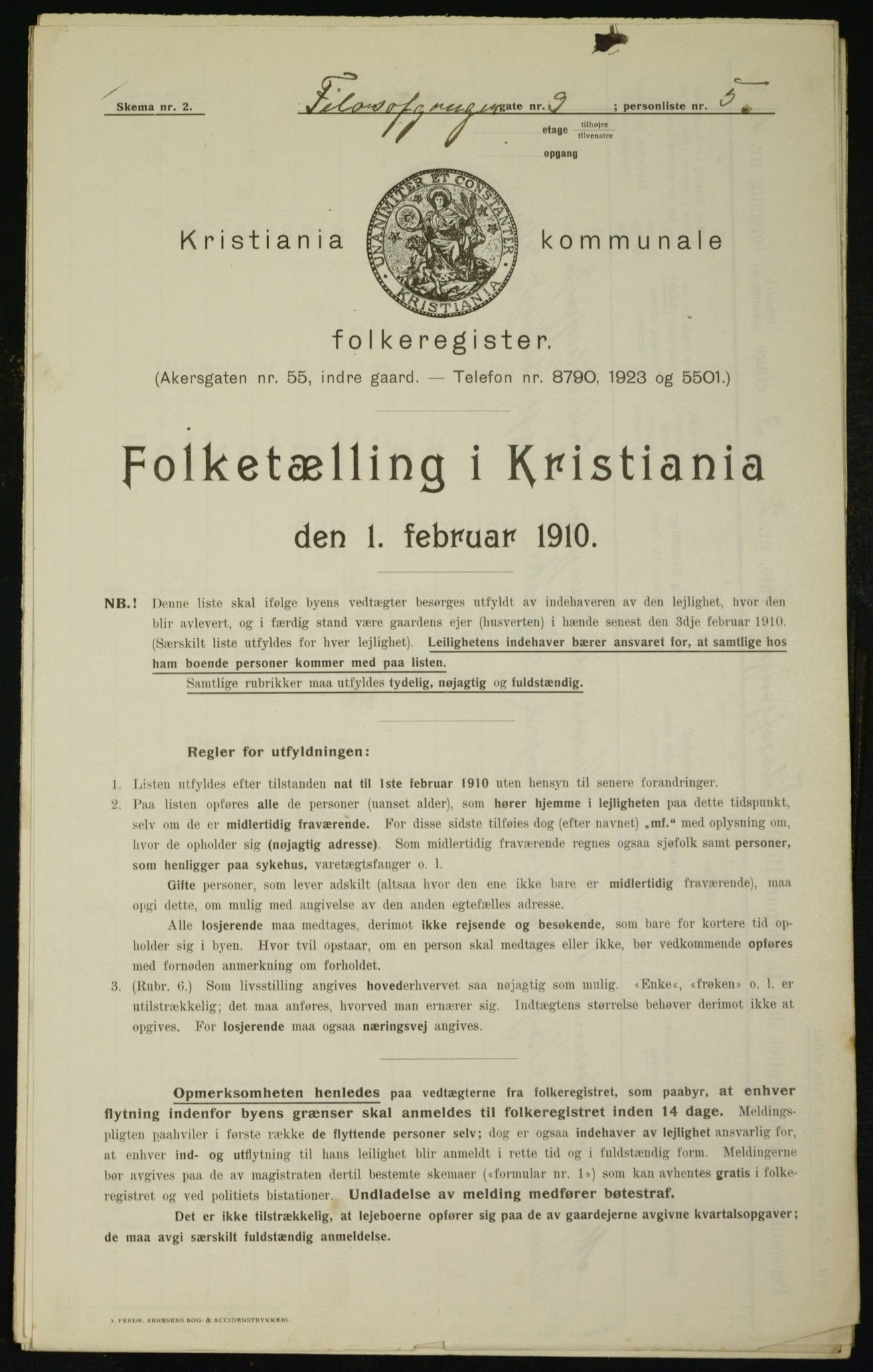 OBA, Municipal Census 1910 for Kristiania, 1910, p. 22806