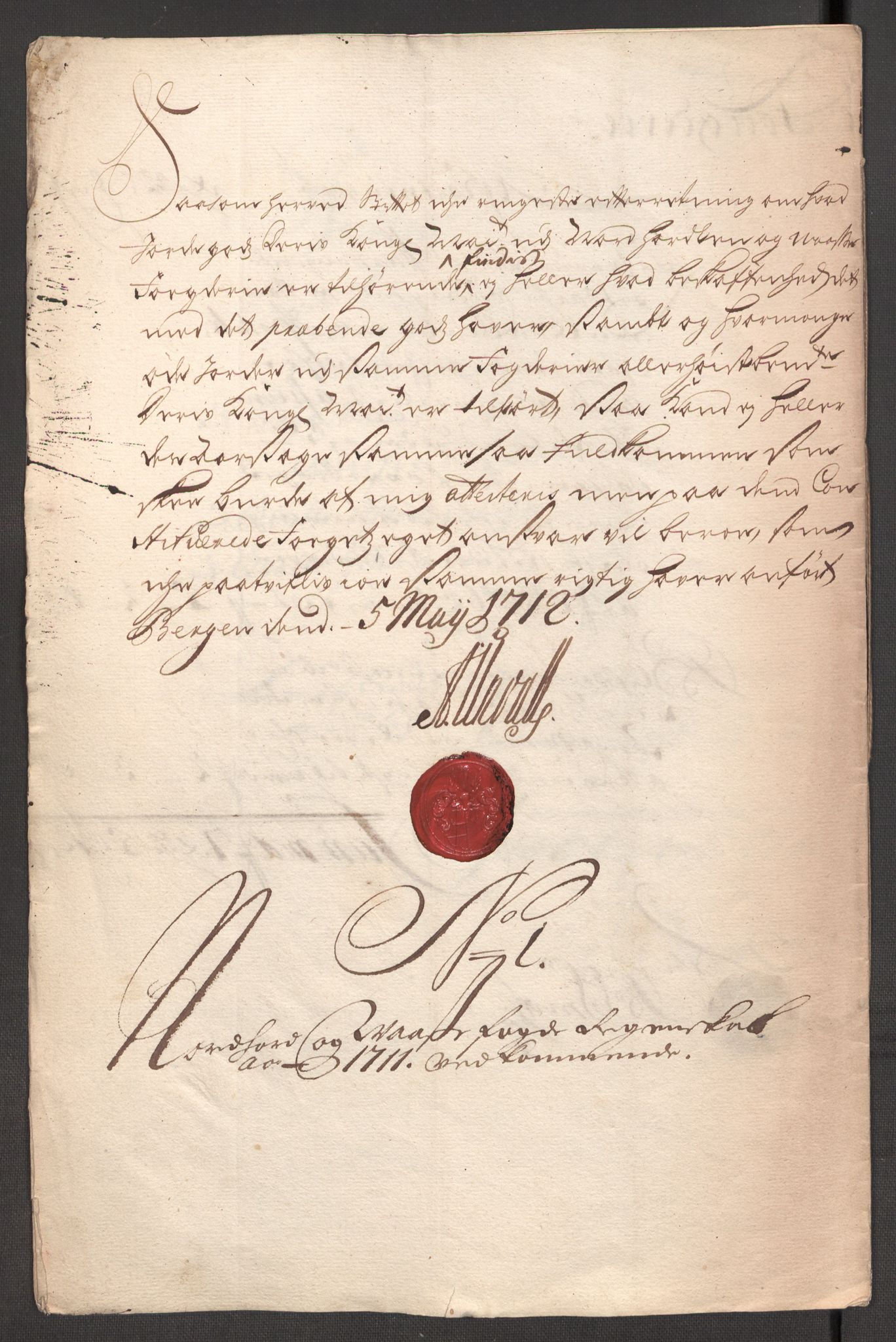 Rentekammeret inntil 1814, Reviderte regnskaper, Fogderegnskap, AV/RA-EA-4092/R51/L3192: Fogderegnskap Nordhordland og Voss, 1711, p. 34