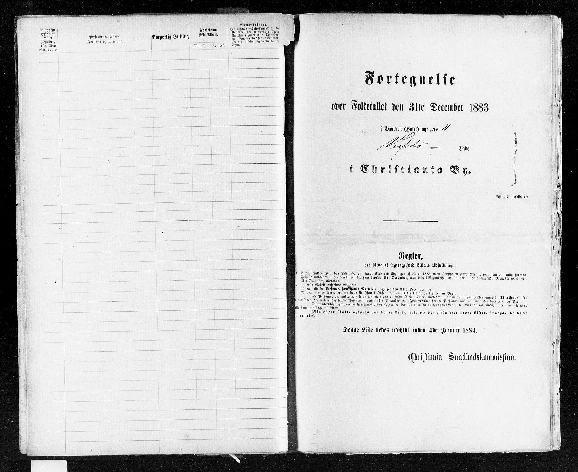 OBA, Municipal Census 1883 for Kristiania, 1883, p. 5194