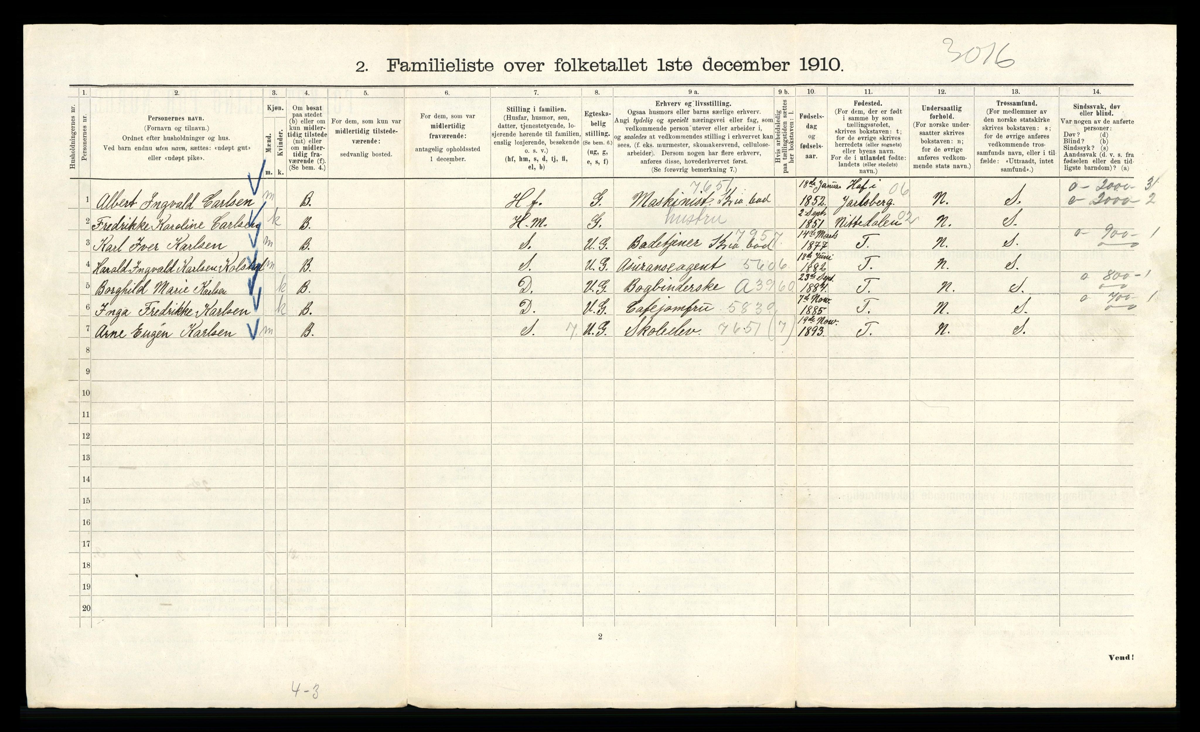 RA, 1910 census for Kristiania, 1910, p. 80430