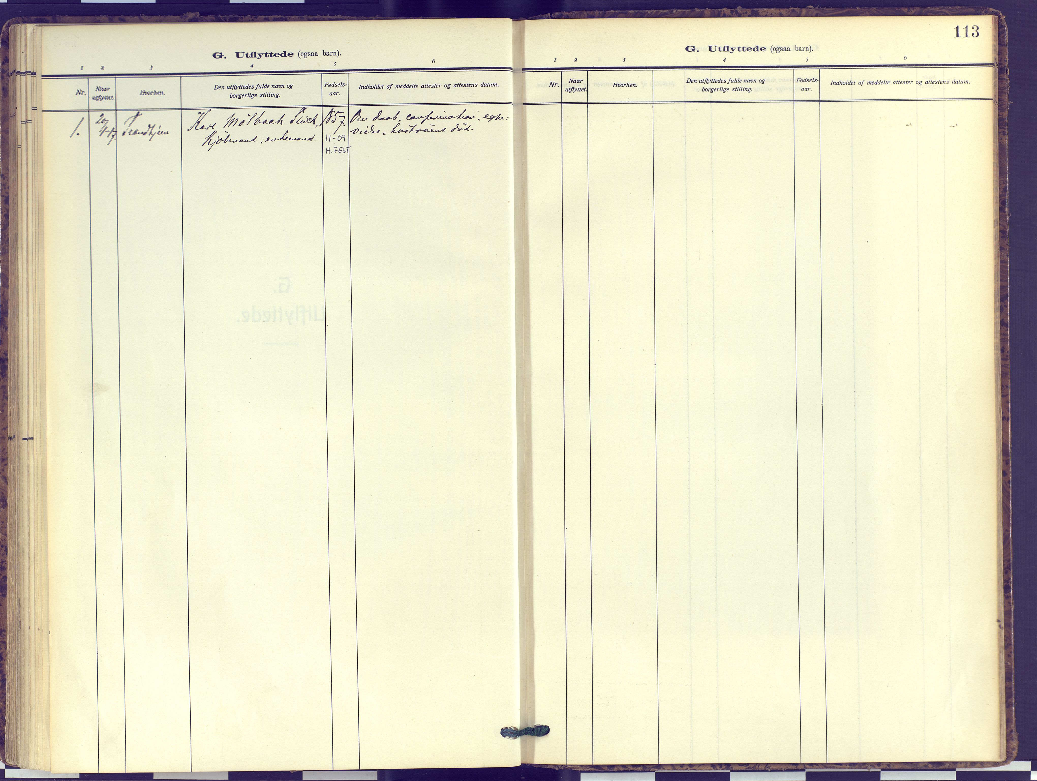 Hammerfest sokneprestkontor, SATØ/S-1347: Parish register (official) no. 16, 1908-1923, p. 113
