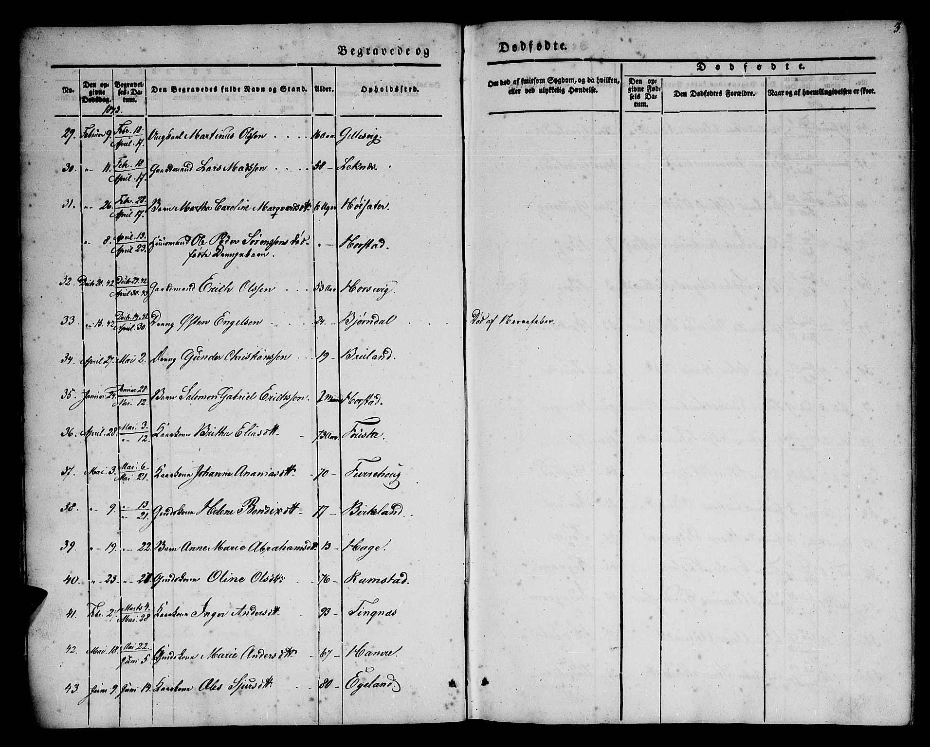 Førde sokneprestembete, SAB/A-79901/H/Haa/Haaa/L0008: Parish register (official) no. A 8, 1843-1860, p. 3