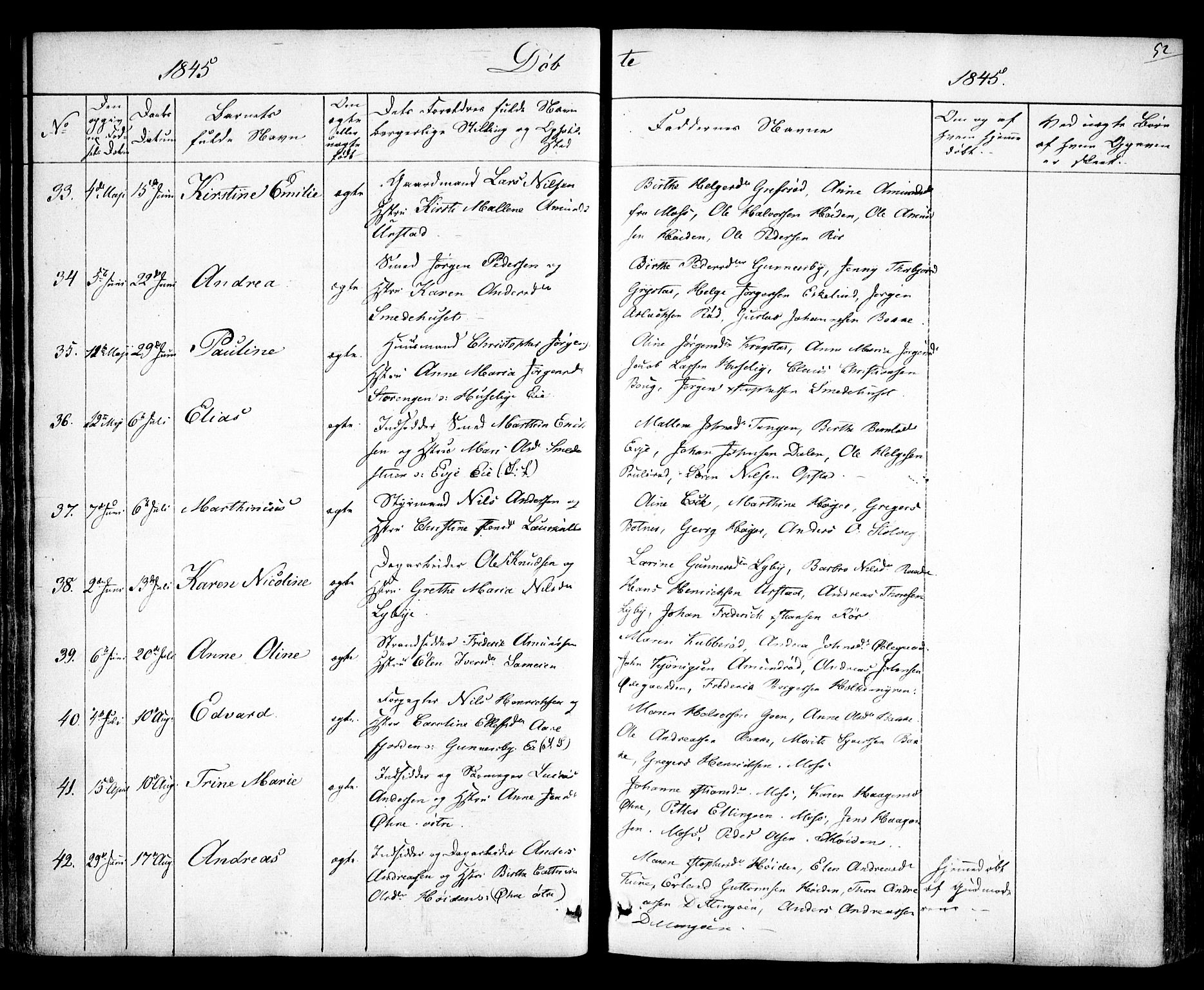 Rygge prestekontor Kirkebøker, SAO/A-10084b/F/Fa/L0004: Parish register (official) no. 4, 1836-1851, p. 52