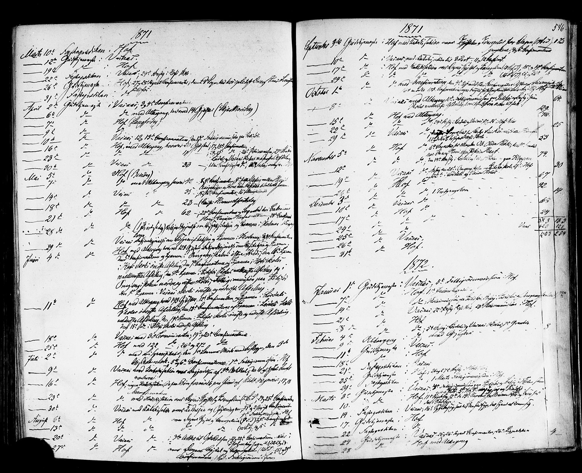 Hof kirkebøker, AV/SAKO-A-64/F/Fa/L0006: Parish register (official) no. I 6, 1851-1877, p. 546