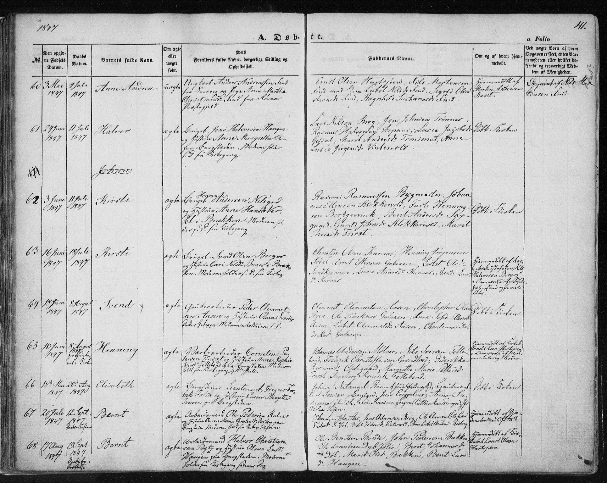 Ministerialprotokoller, klokkerbøker og fødselsregistre - Sør-Trøndelag, SAT/A-1456/681/L0931: Parish register (official) no. 681A09, 1845-1859, p. 41