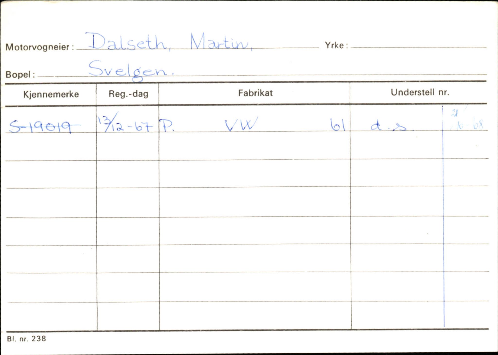 Statens vegvesen, Sogn og Fjordane vegkontor, SAB/A-5301/4/F/L0133: Eigarregister Bremanger A-Å. Gaular A-H, 1945-1975, p. 179