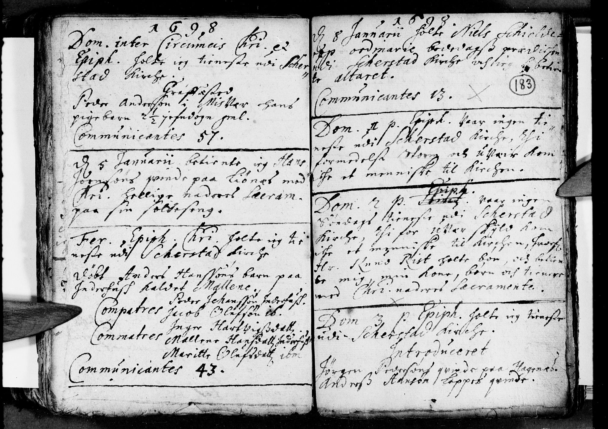 Ministerialprotokoller, klokkerbøker og fødselsregistre - Nordland, AV/SAT-A-1459/852/L0732: Parish register (official) no. 852A02, 1690-1699, p. 183