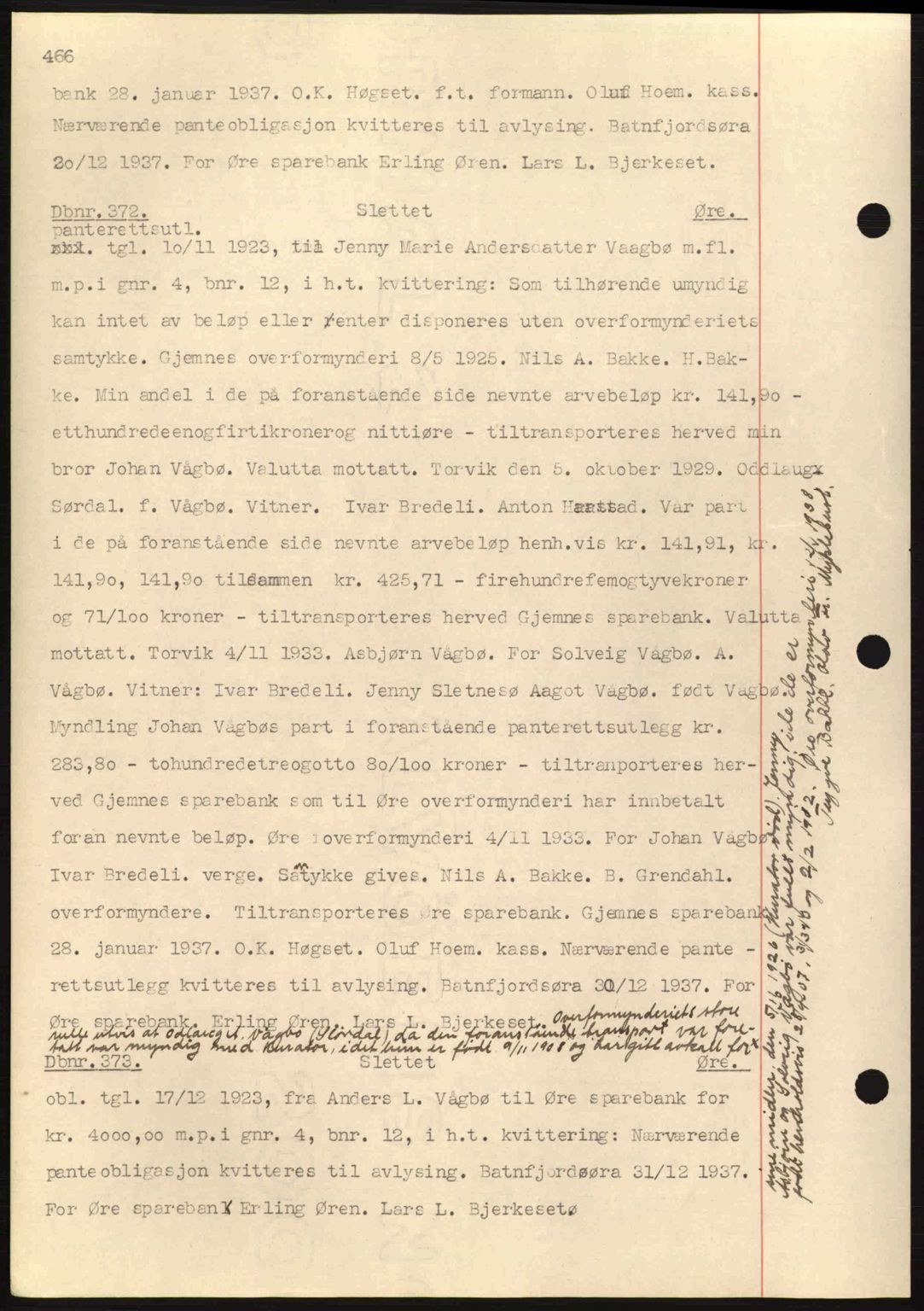 Nordmøre sorenskriveri, AV/SAT-A-4132/1/2/2Ca: Mortgage book no. C80, 1936-1939, Diary no: : 372/1938