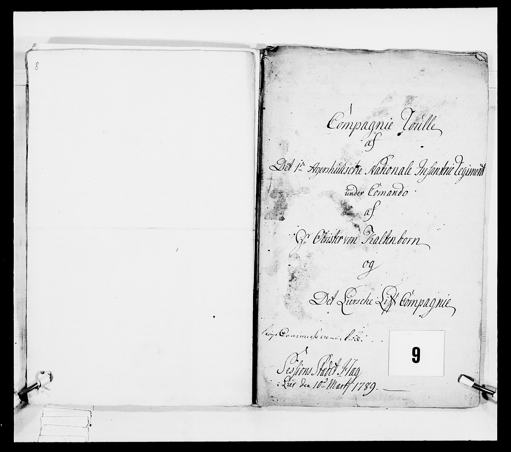 Generalitets- og kommissariatskollegiet, Det kongelige norske kommissariatskollegium, AV/RA-EA-5420/E/Eh/L0039: 1. Akershusiske nasjonale infanteriregiment, 1789, p. 134