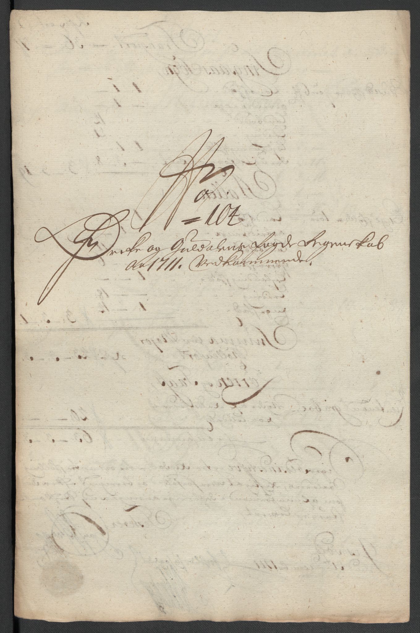 Rentekammeret inntil 1814, Reviderte regnskaper, Fogderegnskap, AV/RA-EA-4092/R60/L3962: Fogderegnskap Orkdal og Gauldal, 1711, p. 300