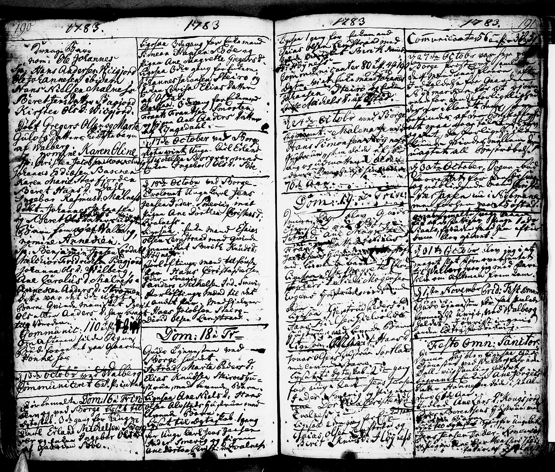 Ministerialprotokoller, klokkerbøker og fødselsregistre - Nordland, SAT/A-1459/880/L1128: Parish register (official) no. 880A02, 1774-1795, p. 190-191