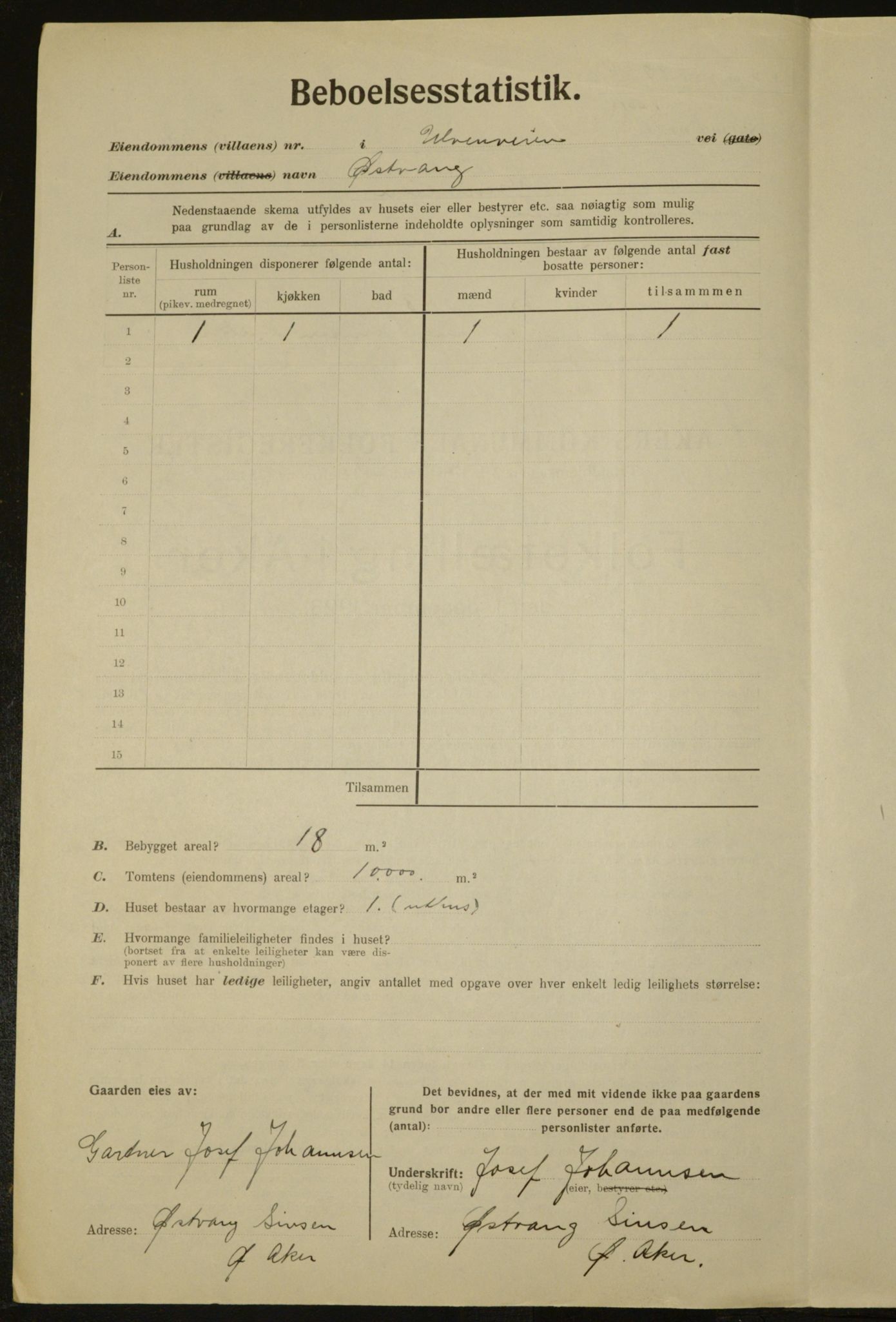 , Municipal Census 1923 for Aker, 1923, p. 30551