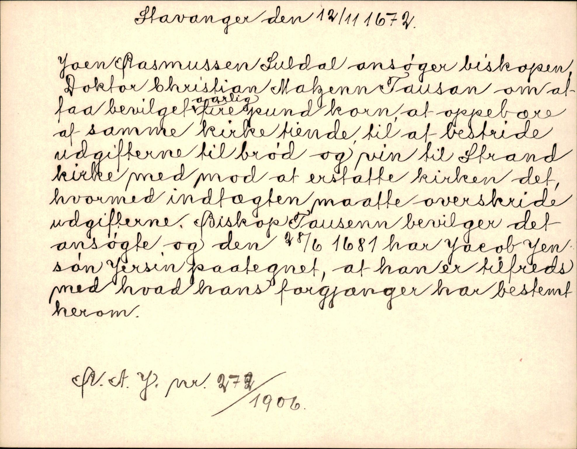 Riksarkivets diplomsamling, AV/RA-EA-5965/F35/F35k/L0003: Regestsedler: Prestearkiver fra Telemark, Agder, Vestlandet og Trøndelag, p. 331