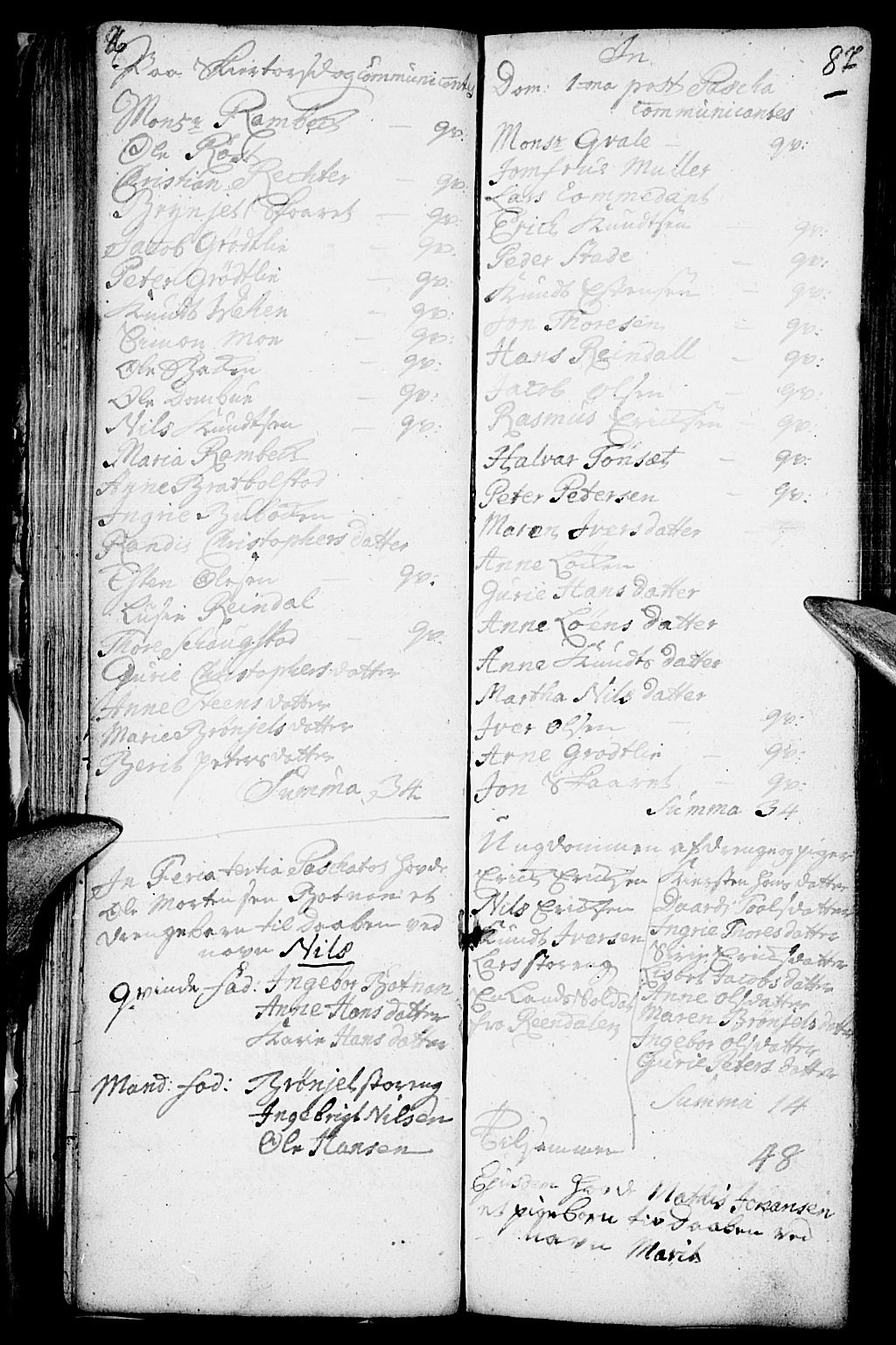 Kvikne prestekontor, AV/SAH-PREST-064/H/Ha/Haa/L0001: Parish register (official) no. 1, 1740-1756, p. 86-87