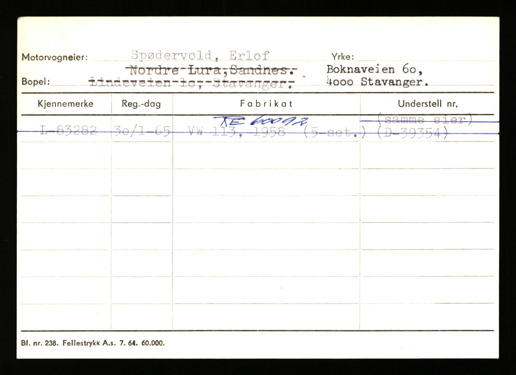 Stavanger trafikkstasjon, AV/SAST-A-101942/0/H/L0035: Smith - Stavland, 1930-1971, p. 1400