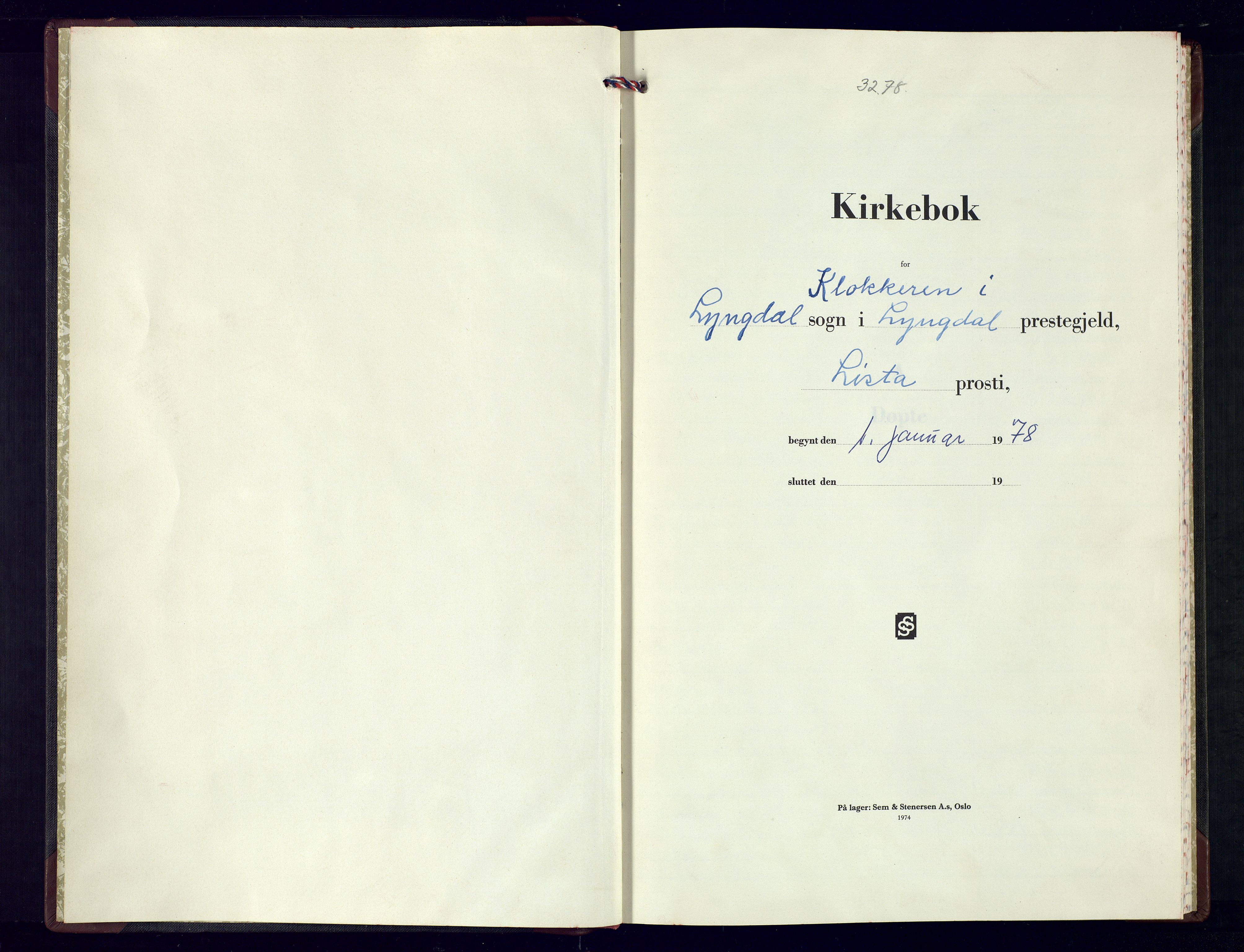Lyngdal sokneprestkontor, SAK/1111-0029/F/Fb/Fbc/L0009: Parish register (copy) no. B 9, 1978-1979