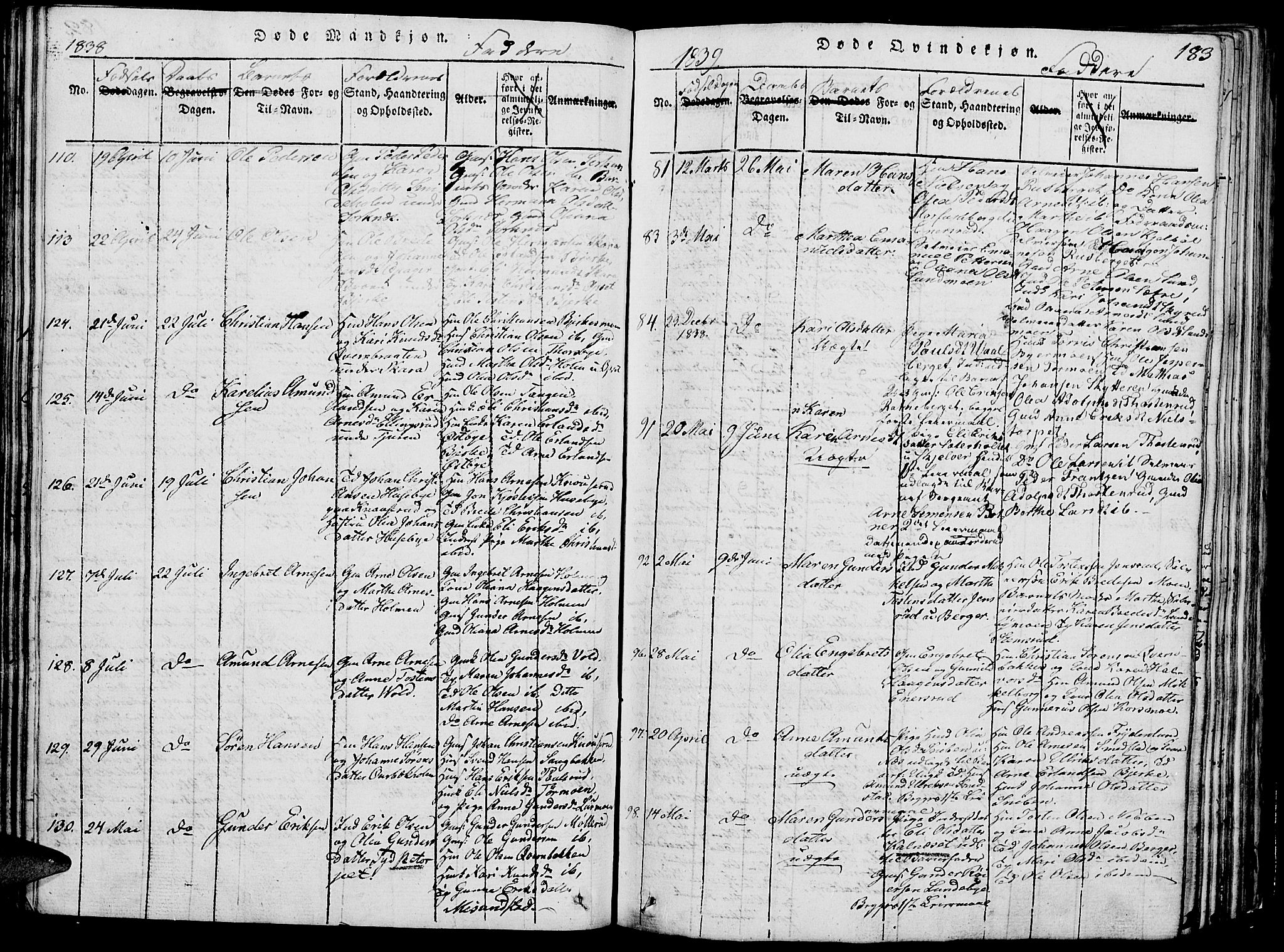 Grue prestekontor, AV/SAH-PREST-036/H/Ha/Hab/L0002: Parish register (copy) no. 2, 1815-1841, p. 183