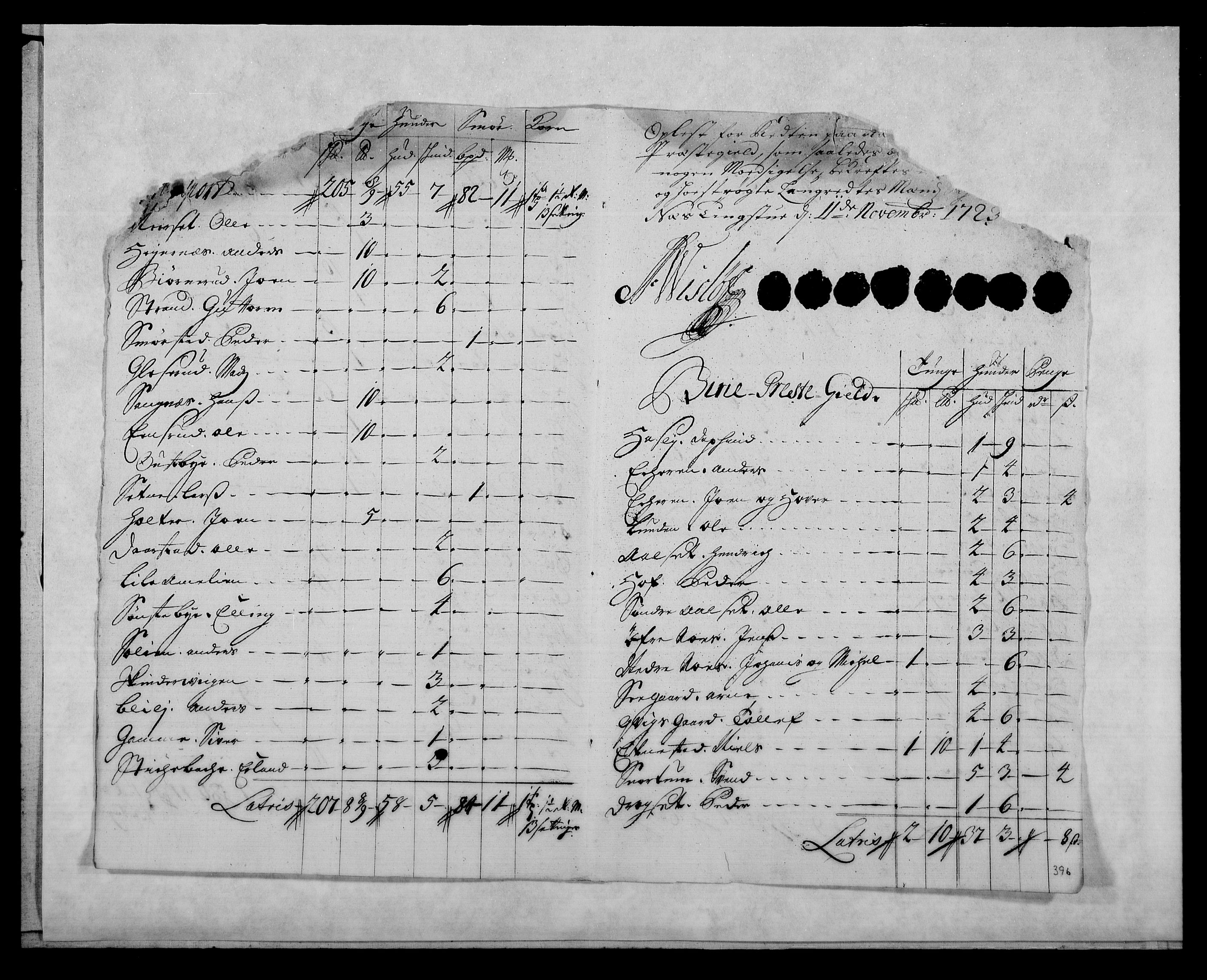 Rentekammeret inntil 1814, Reviderte regnskaper, Fogderegnskap, AV/RA-EA-4092/R18/L1328: Fogderegnskap Hadeland, Toten og Valdres, 1723, p. 386