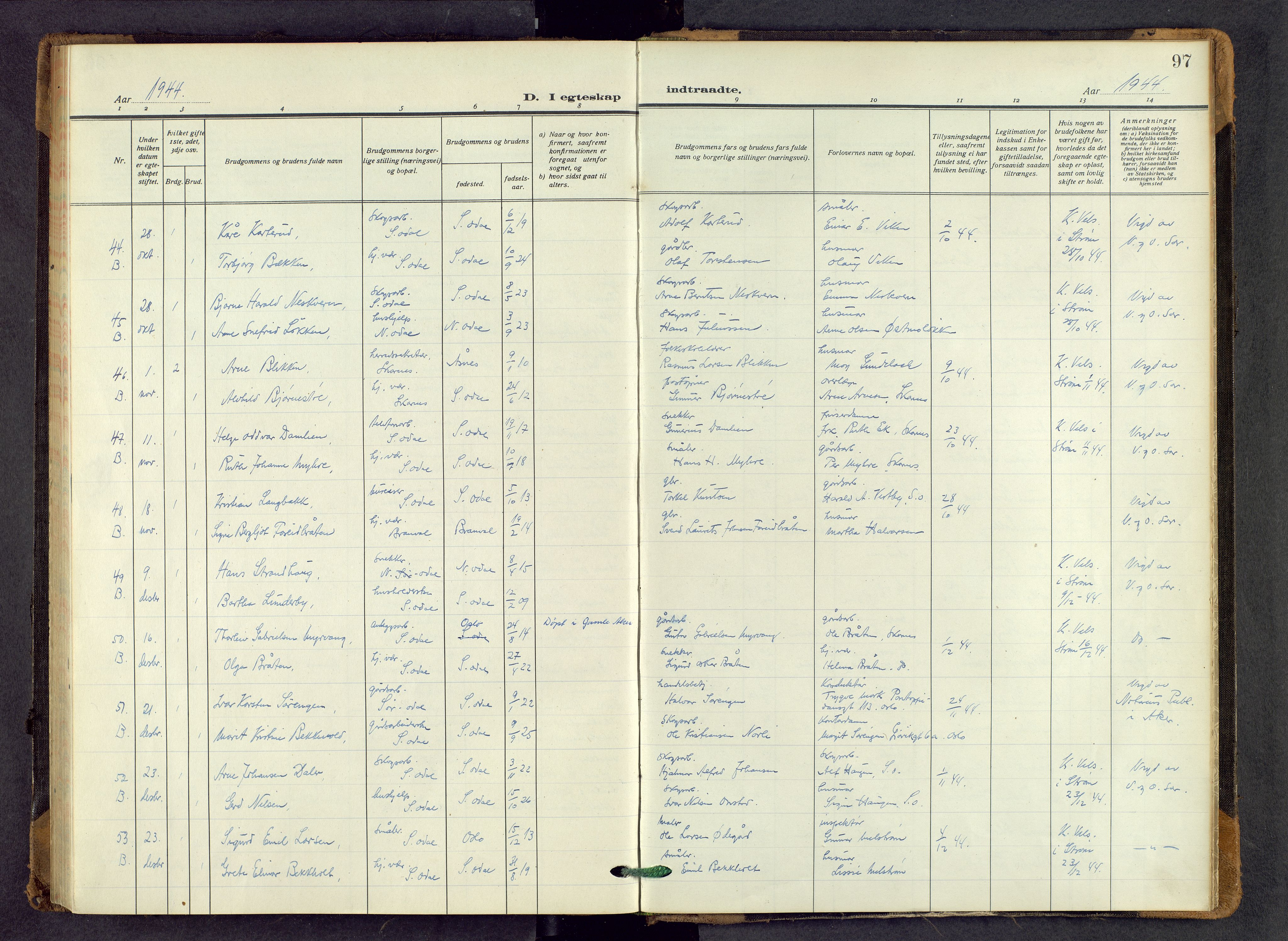 Sør-Odal prestekontor, AV/SAH-PREST-030/H/Ha/Haa/L0011: Parish register (official) no. 11, 1922-1945, p. 97