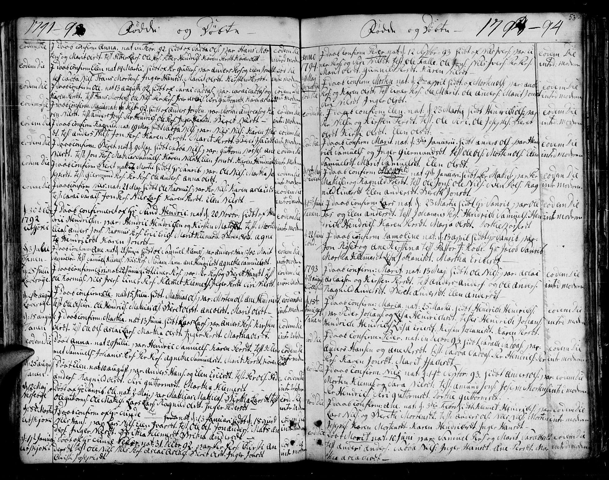 Lebesby sokneprestkontor, SATØ/S-1353/H/Ha/L0001kirke: Parish register (official) no. 1, 1751-1816, p. 53