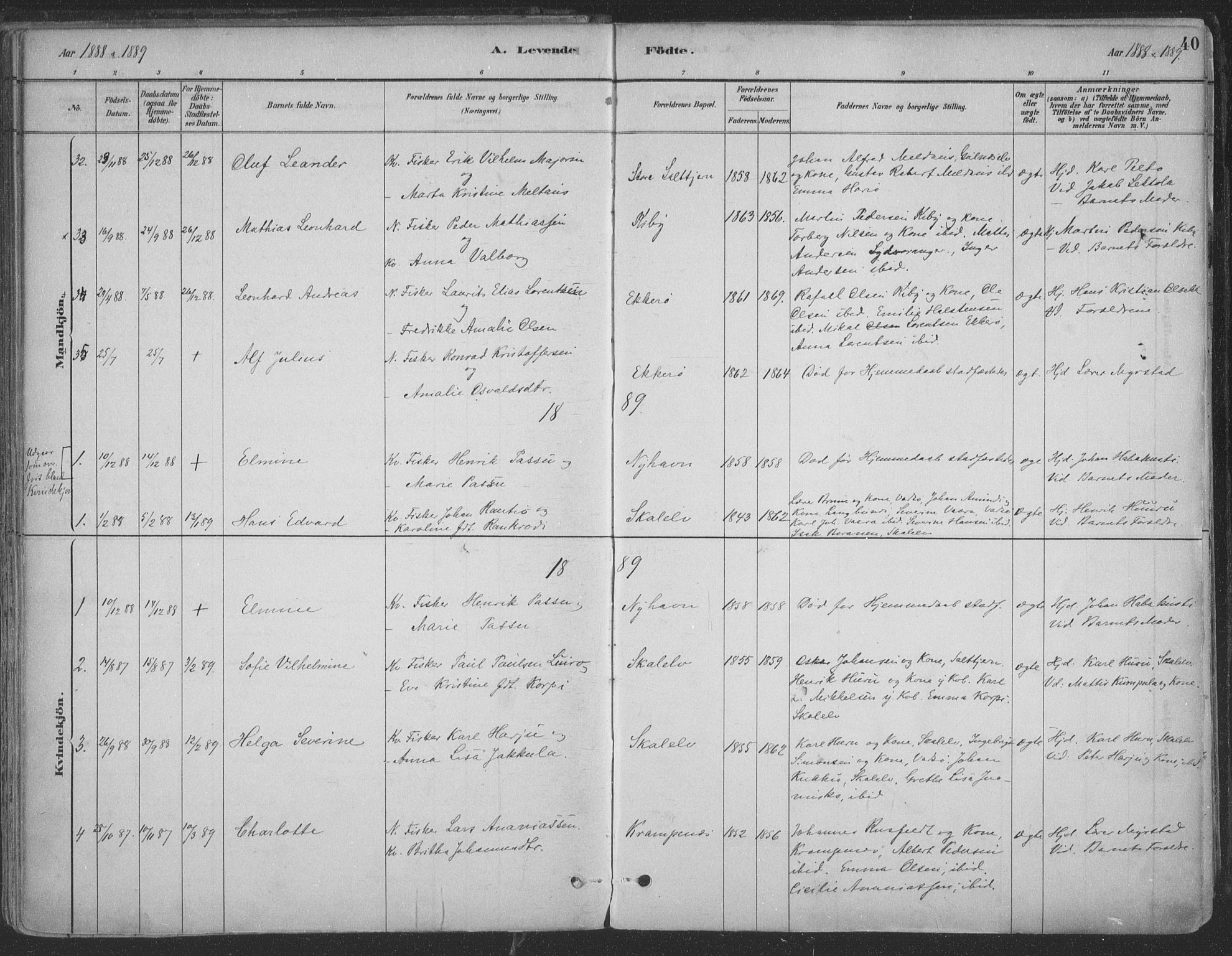 Vadsø sokneprestkontor, SATØ/S-1325/H/Ha/L0009kirke: Parish register (official) no. 9, 1881-1917, p. 40