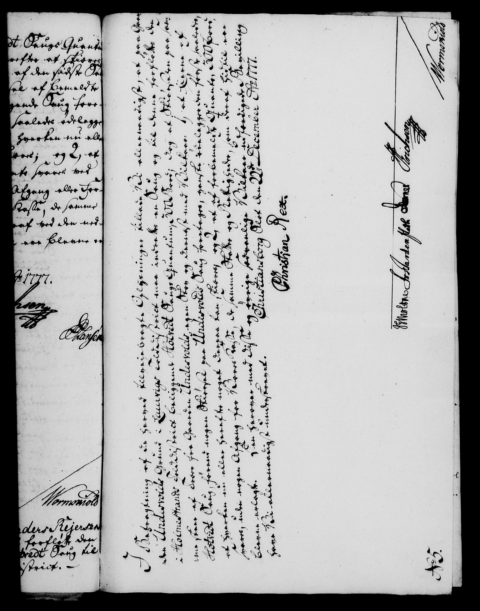 Rentekammeret, Kammerkanselliet, RA/EA-3111/G/Gf/Gfa/L0059: Norsk relasjons- og resolusjonsprotokoll (merket RK 52.59), 1777, p. 420