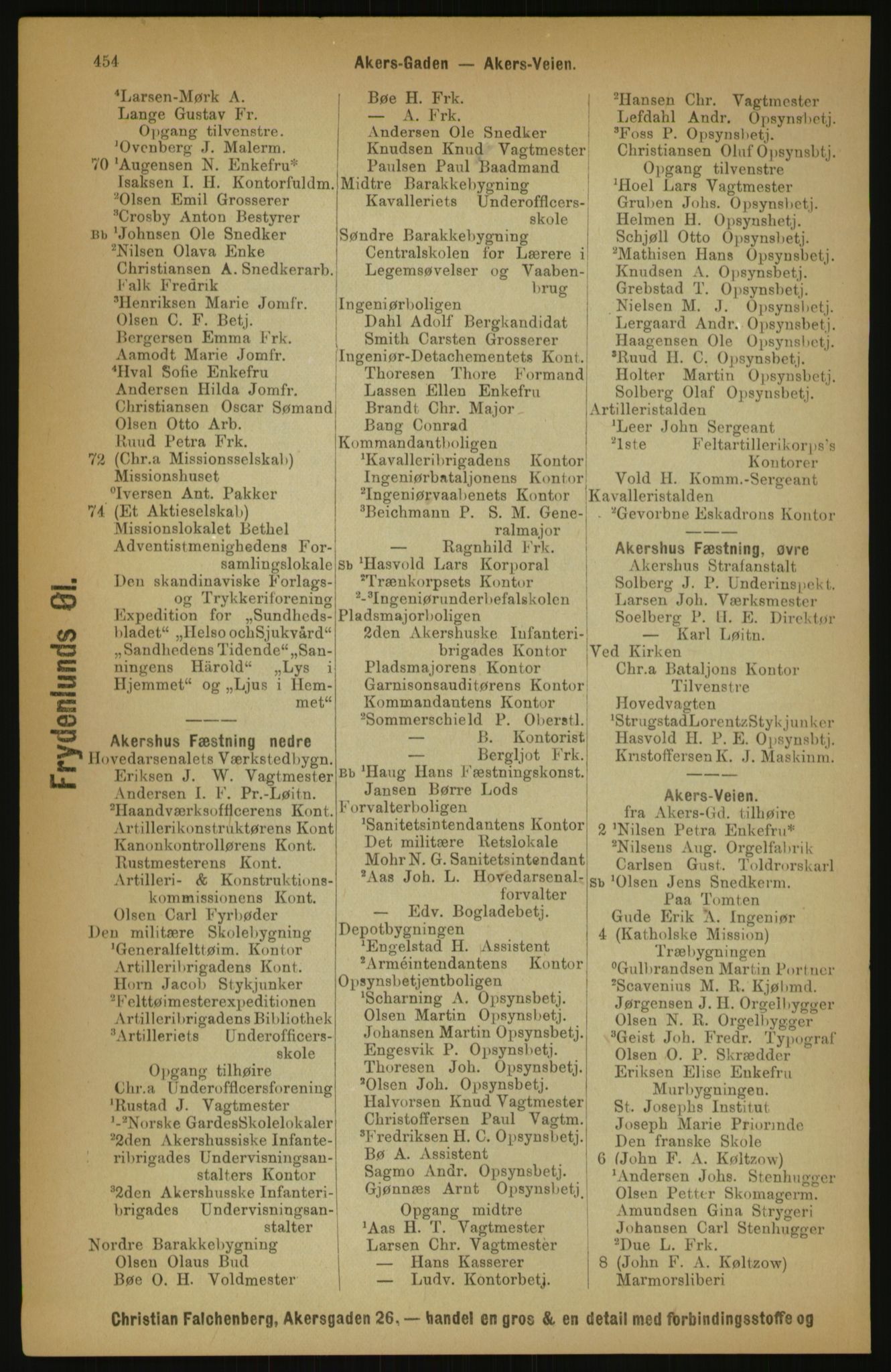 Kristiania/Oslo adressebok, PUBL/-, 1891, p. 454