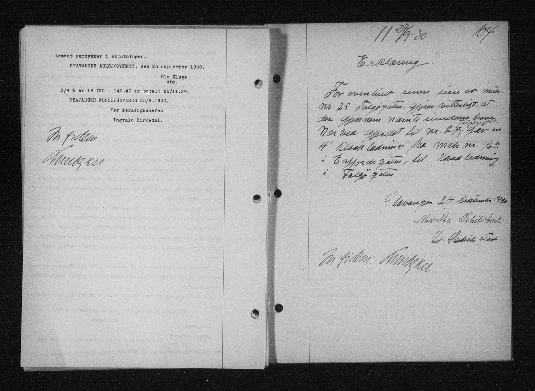 Stavanger byfogd, AV/SAST-A-101408/001/4/41/410/410BB/L0058: Mortgage book no. 48, 1930-1931, Deed date: 27.09.1930