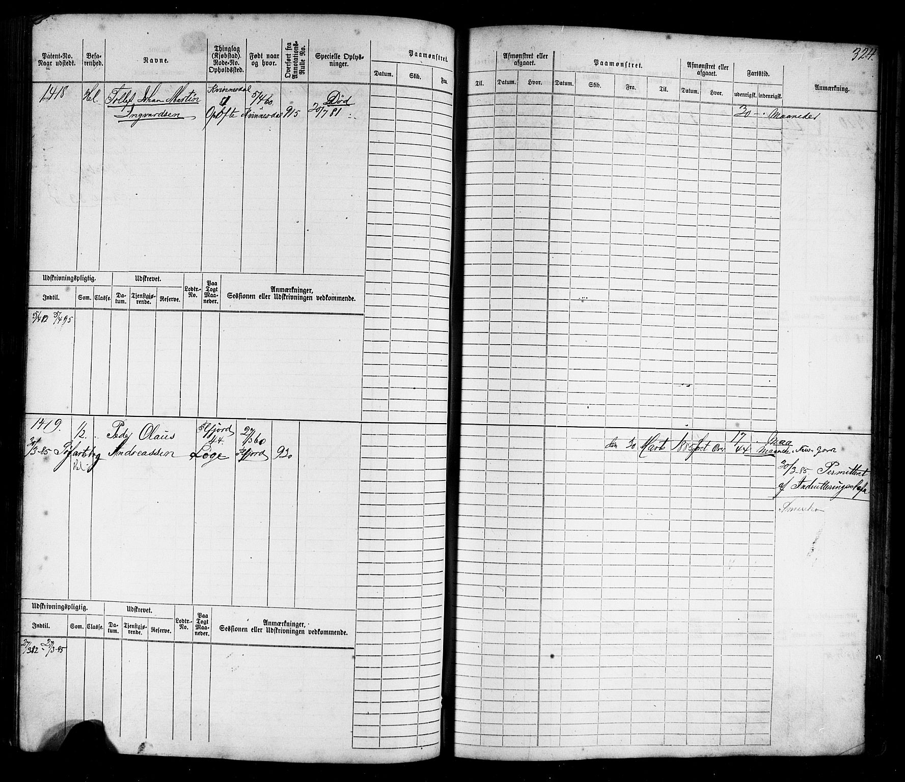 Flekkefjord mønstringskrets, AV/SAK-2031-0018/F/Fb/L0009: Hovedrulle nr 771-1533, Æ-6, 1868-1900, p. 354