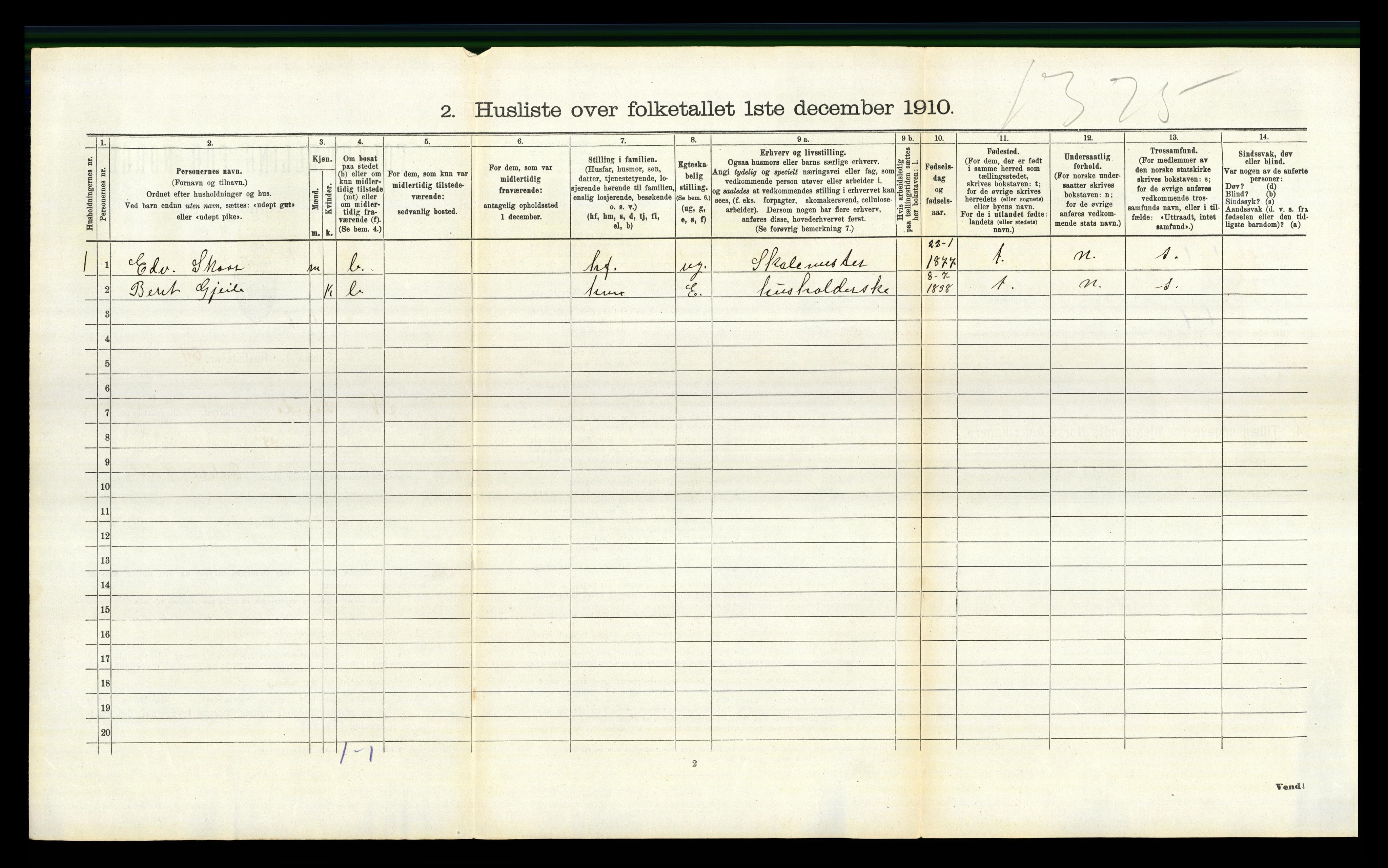 RA, 1910 census for Nordre Land, 1910, p. 588