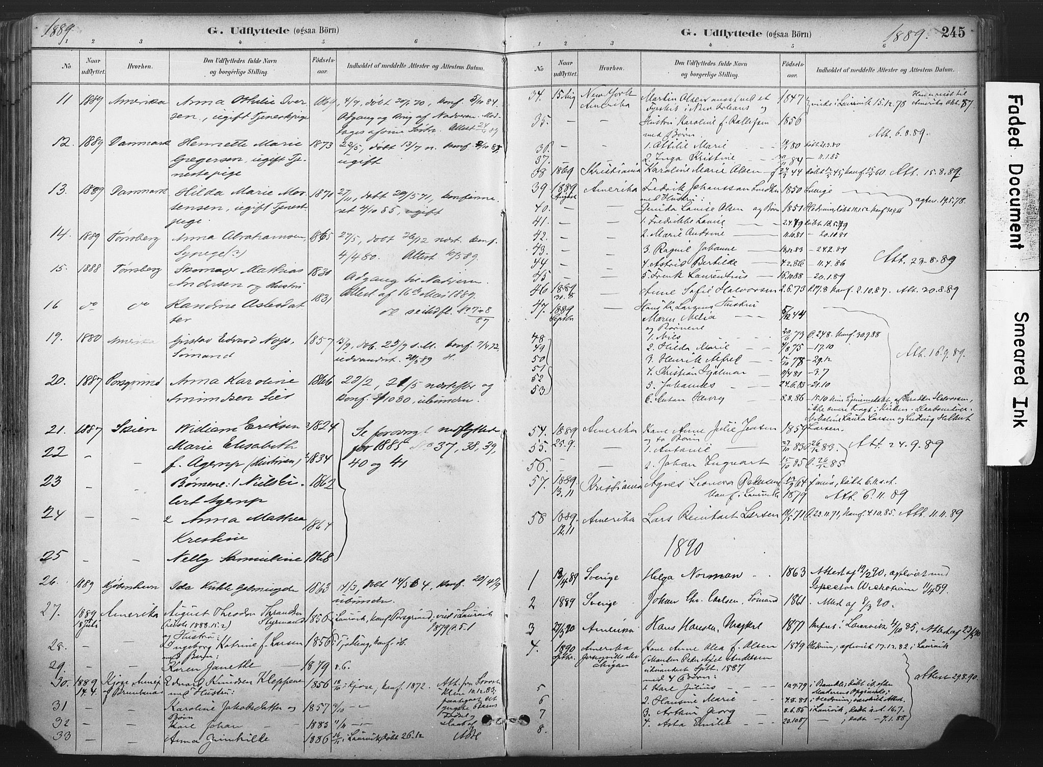 Larvik kirkebøker, AV/SAKO-A-352/F/Fa/L0010: Parish register (official) no. I 10, 1884-1910, p. 245