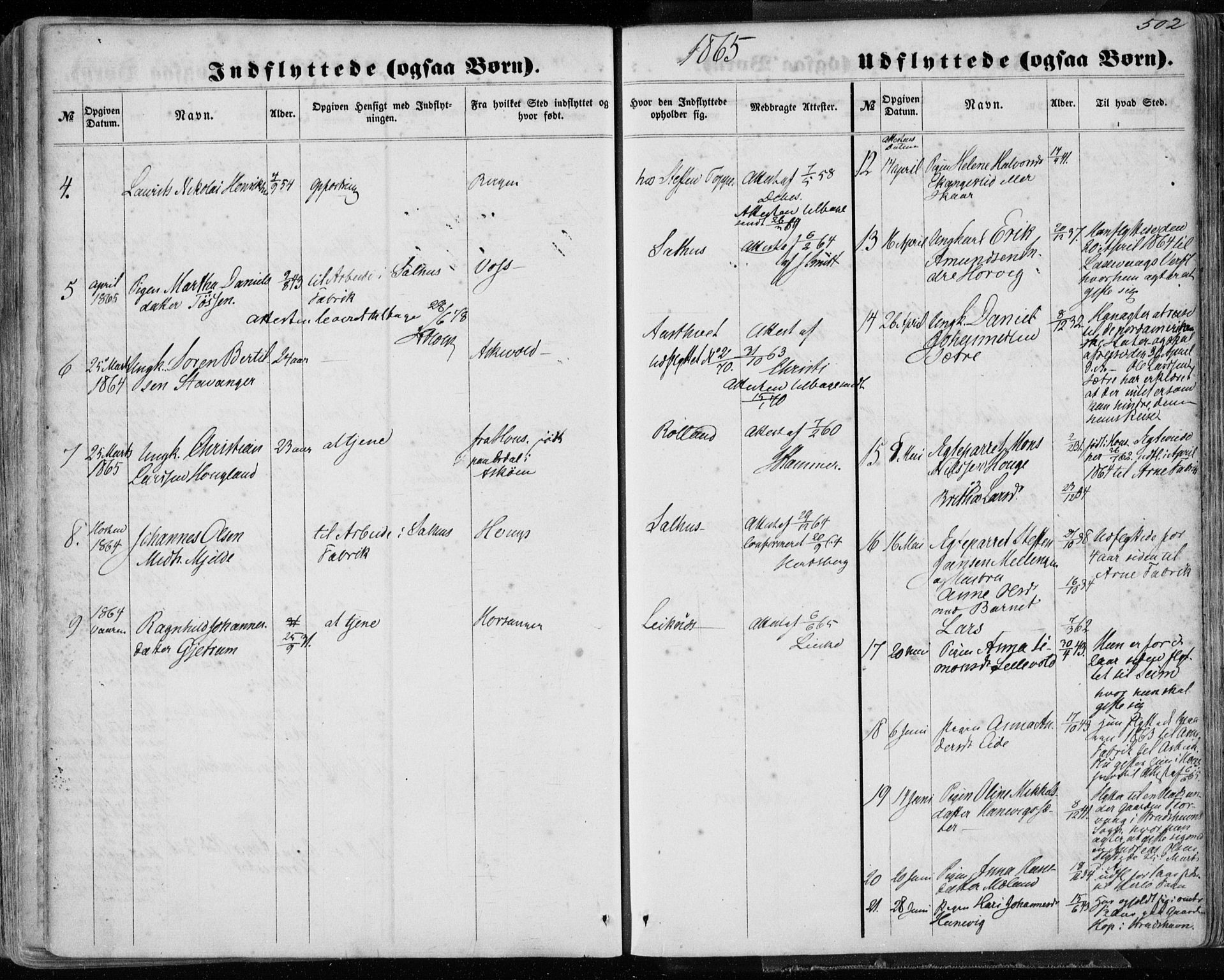 Hamre sokneprestembete, SAB/A-75501/H/Ha/Haa/Haaa/L0014: Parish register (official) no. A 14, 1858-1872, p. 502