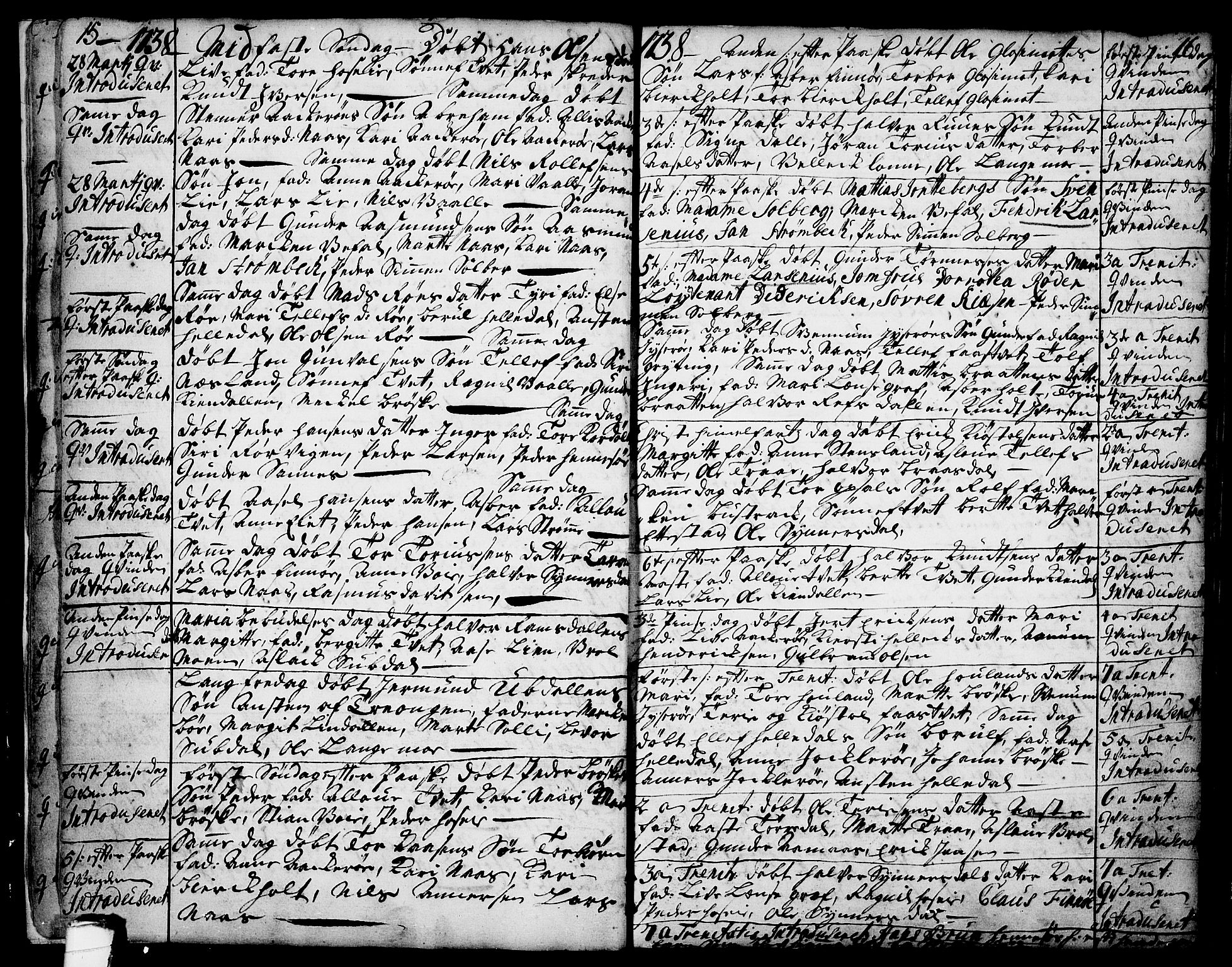 Drangedal kirkebøker, SAKO/A-258/F/Fa/L0002: Parish register (official) no. 2, 1733-1753, p. 15-16