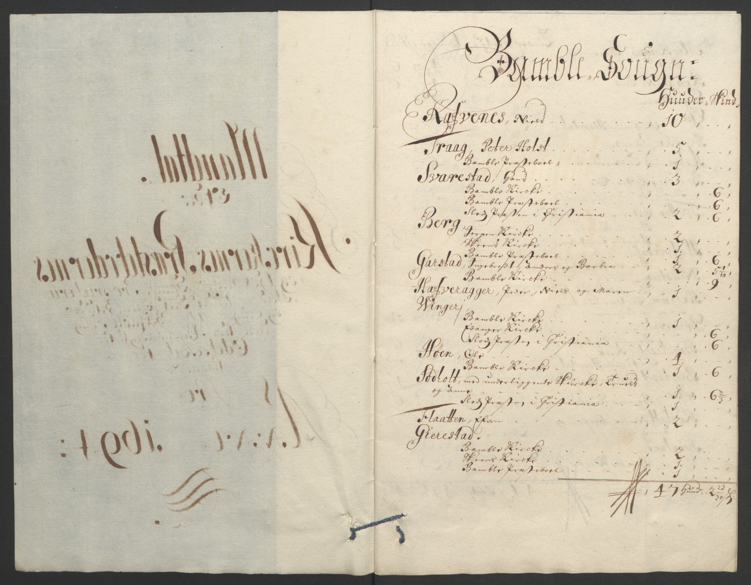 Rentekammeret inntil 1814, Reviderte regnskaper, Fogderegnskap, RA/EA-4092/R36/L2092: Fogderegnskap Øvre og Nedre Telemark og Bamble, 1694, p. 248