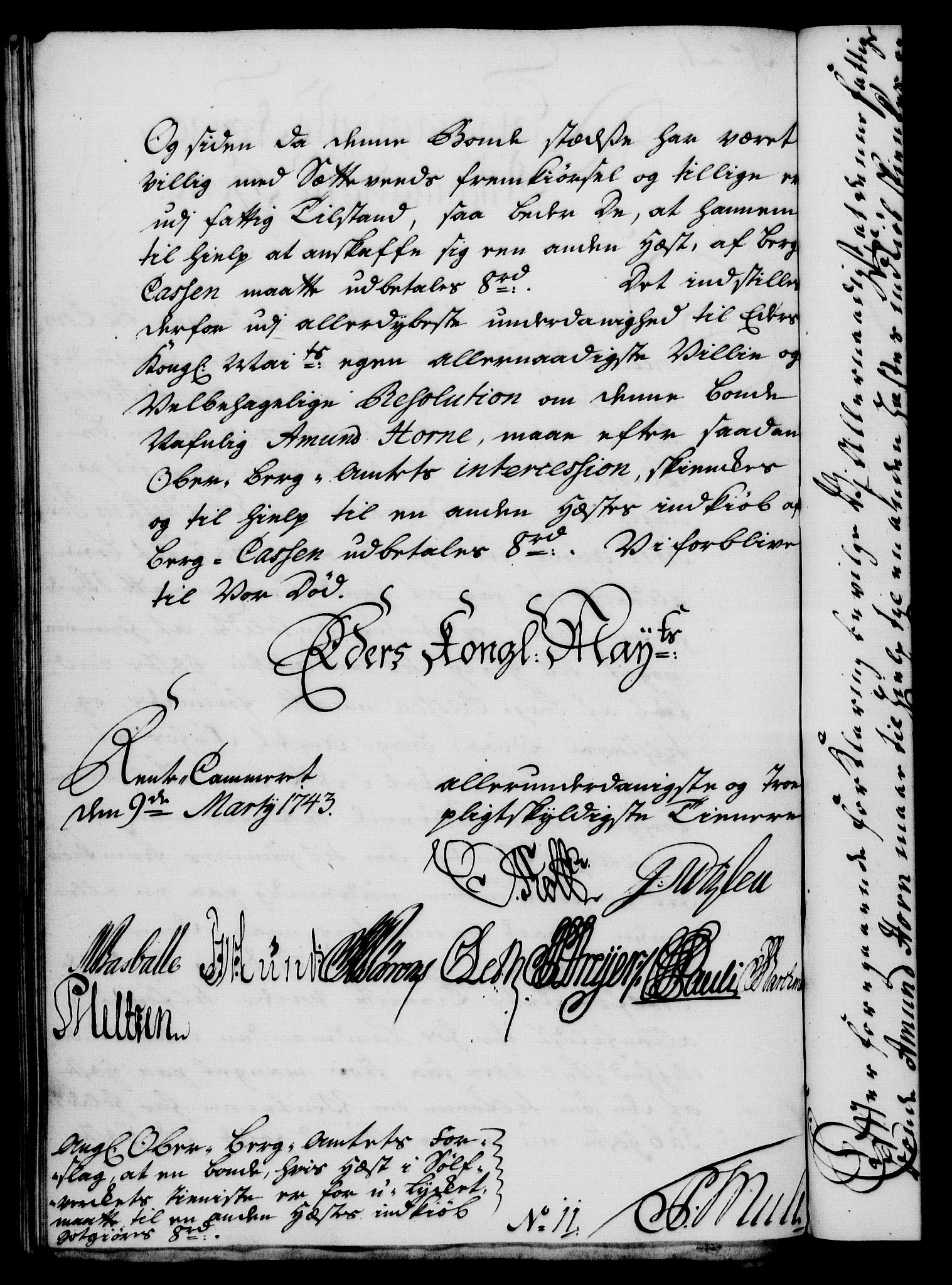 Rentekammeret, Kammerkanselliet, RA/EA-3111/G/Gf/Gfa/L0026: Norsk relasjons- og resolusjonsprotokoll (merket RK 52.26), 1743, p. 170