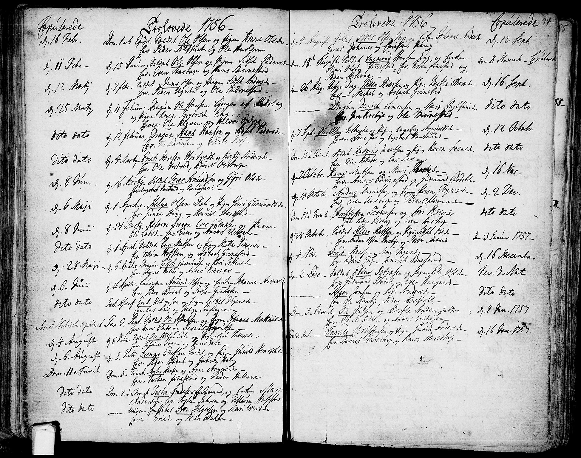 Rakkestad prestekontor Kirkebøker, SAO/A-2008/F/Fa/L0003: Parish register (official) no. I 3, 1752-1777, p. 94
