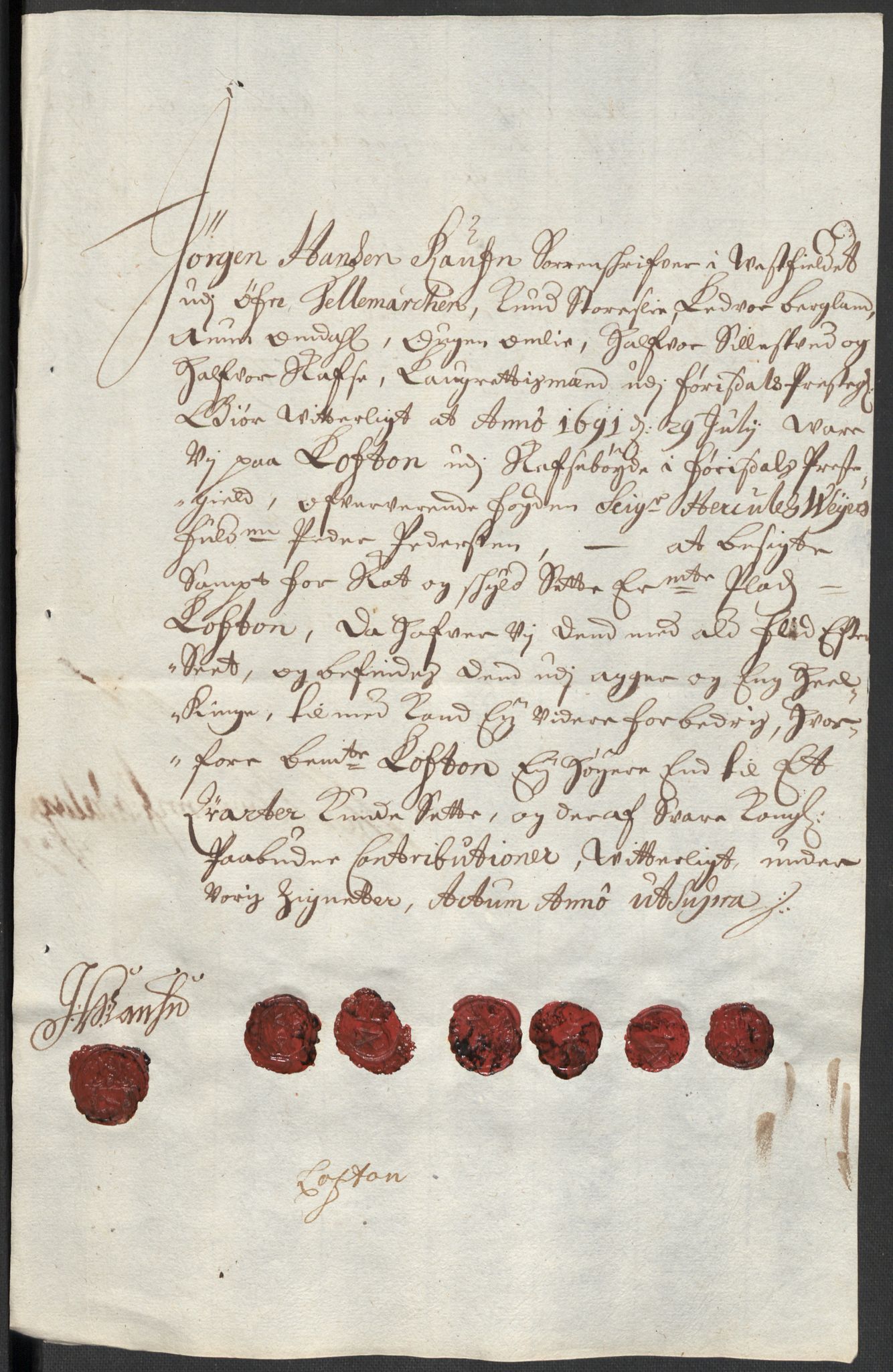 Rentekammeret inntil 1814, Reviderte regnskaper, Fogderegnskap, AV/RA-EA-4092/R35/L2089: Fogderegnskap Øvre og Nedre Telemark, 1690-1692, p. 175