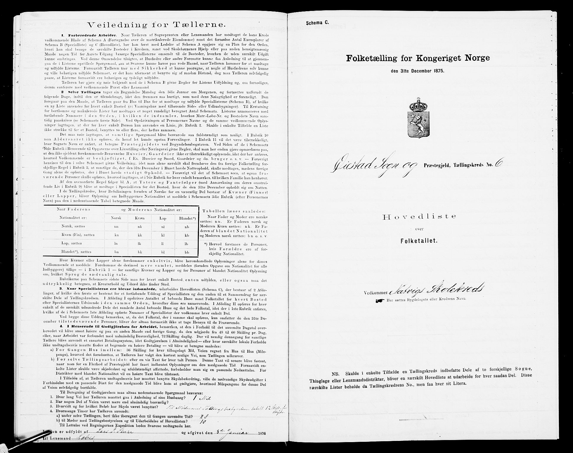 SAK, 1875 census for 0920P Øyestad, 1875, p. 41