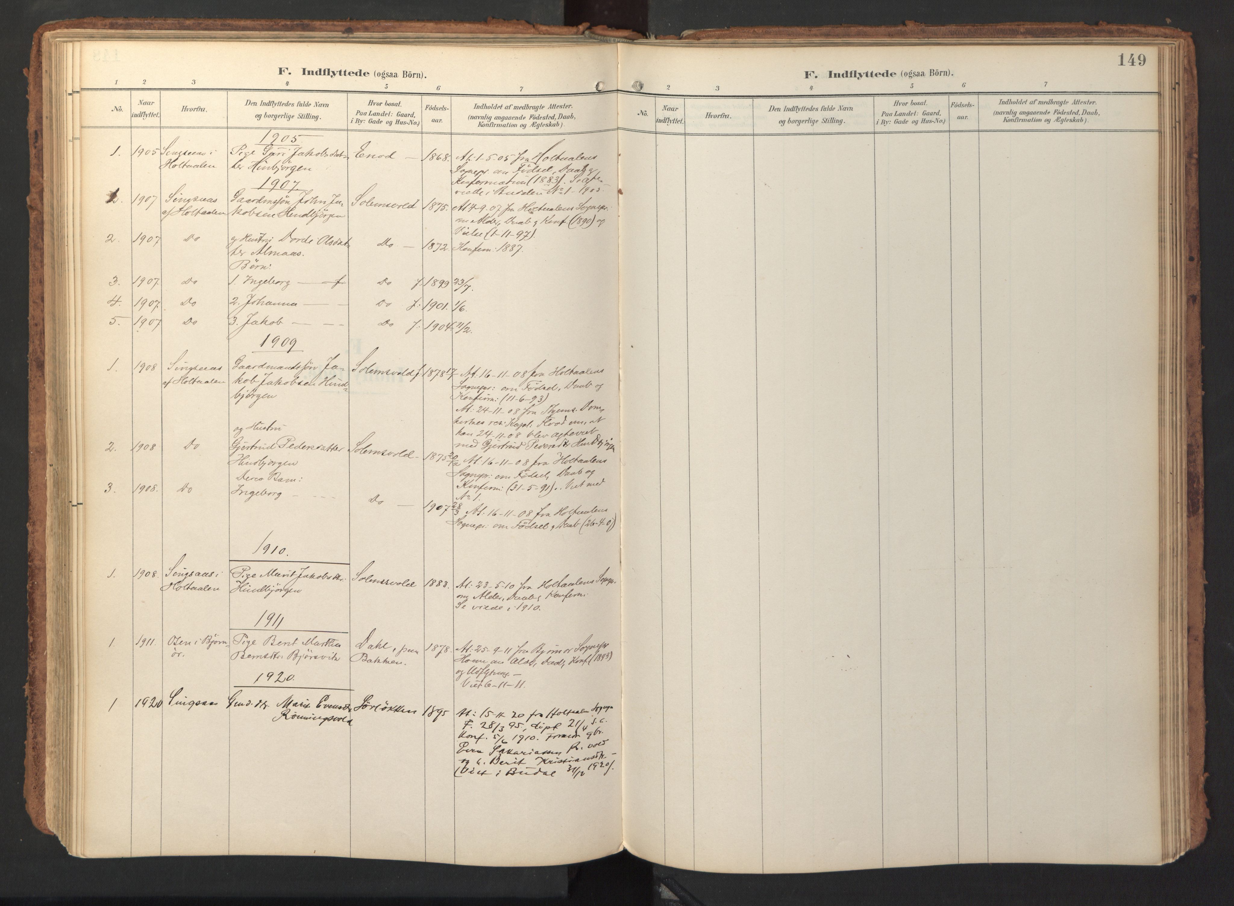 Ministerialprotokoller, klokkerbøker og fødselsregistre - Sør-Trøndelag, SAT/A-1456/690/L1050: Parish register (official) no. 690A01, 1889-1929, p. 149