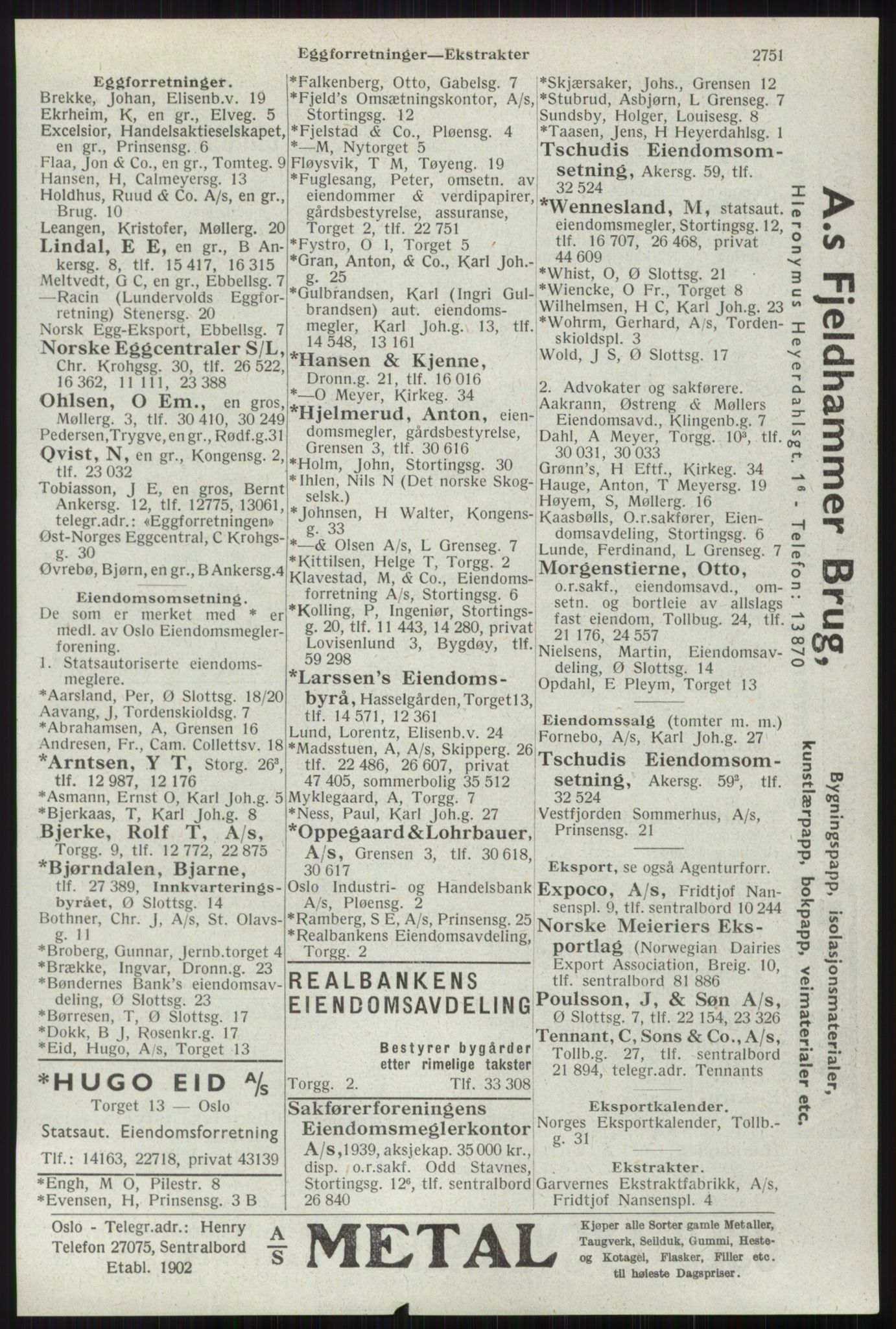 Kristiania/Oslo adressebok, PUBL/-, 1941, p. 2751