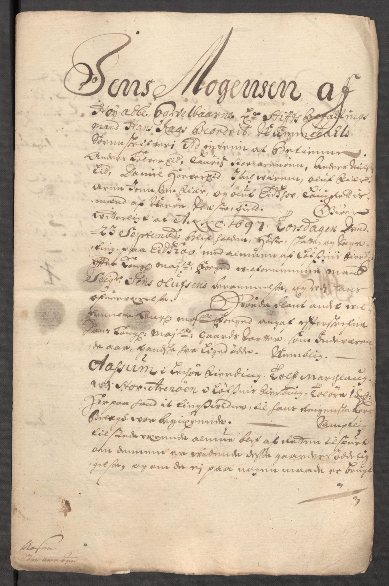 Rentekammeret inntil 1814, Reviderte regnskaper, Fogderegnskap, RA/EA-4092/R64/L4425: Fogderegnskap Namdal, 1696-1698, p. 267