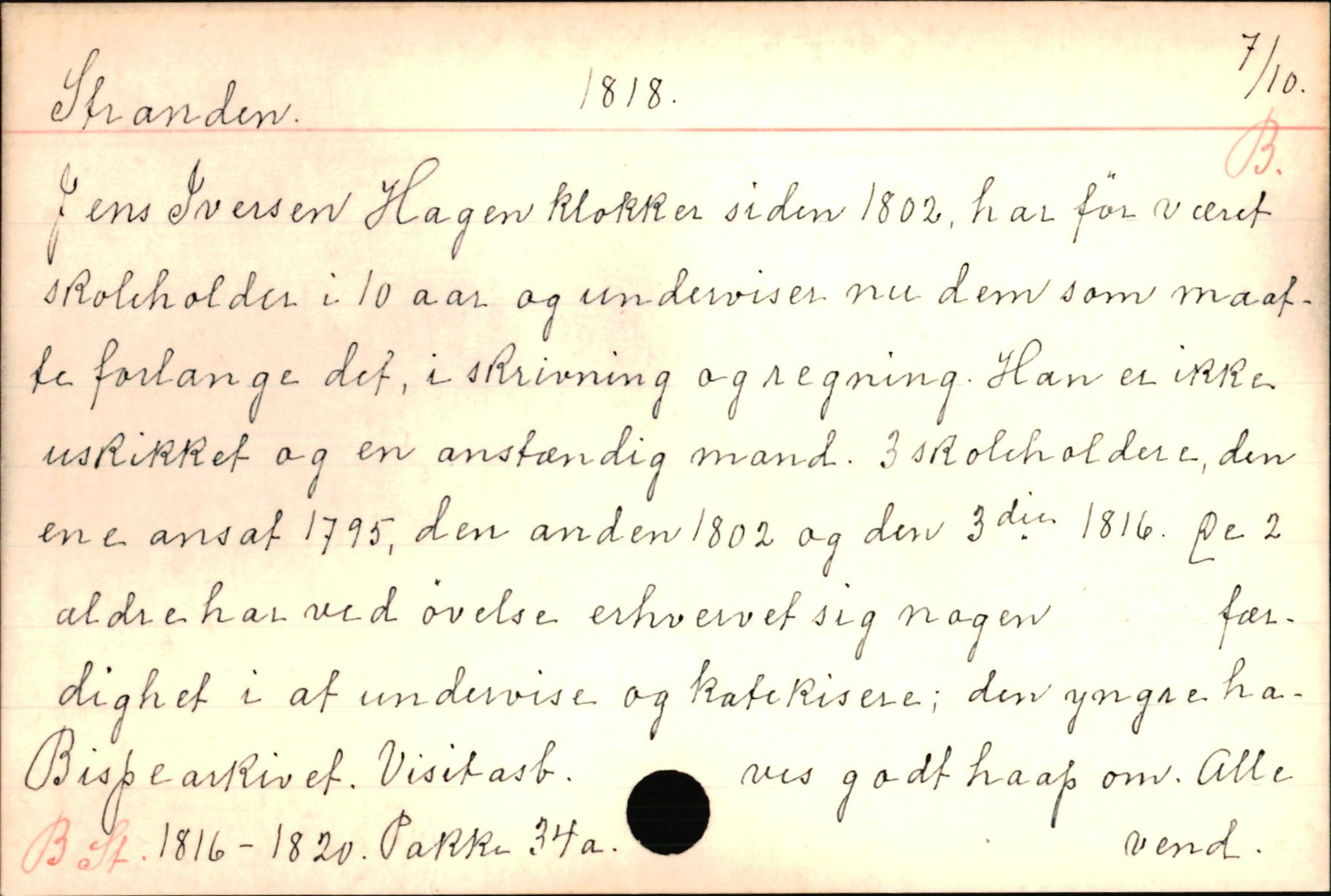 Haugen, Johannes - lærer, AV/SAB-SAB/PA-0036/01/L0001: Om klokkere og lærere, 1521-1904, p. 11012