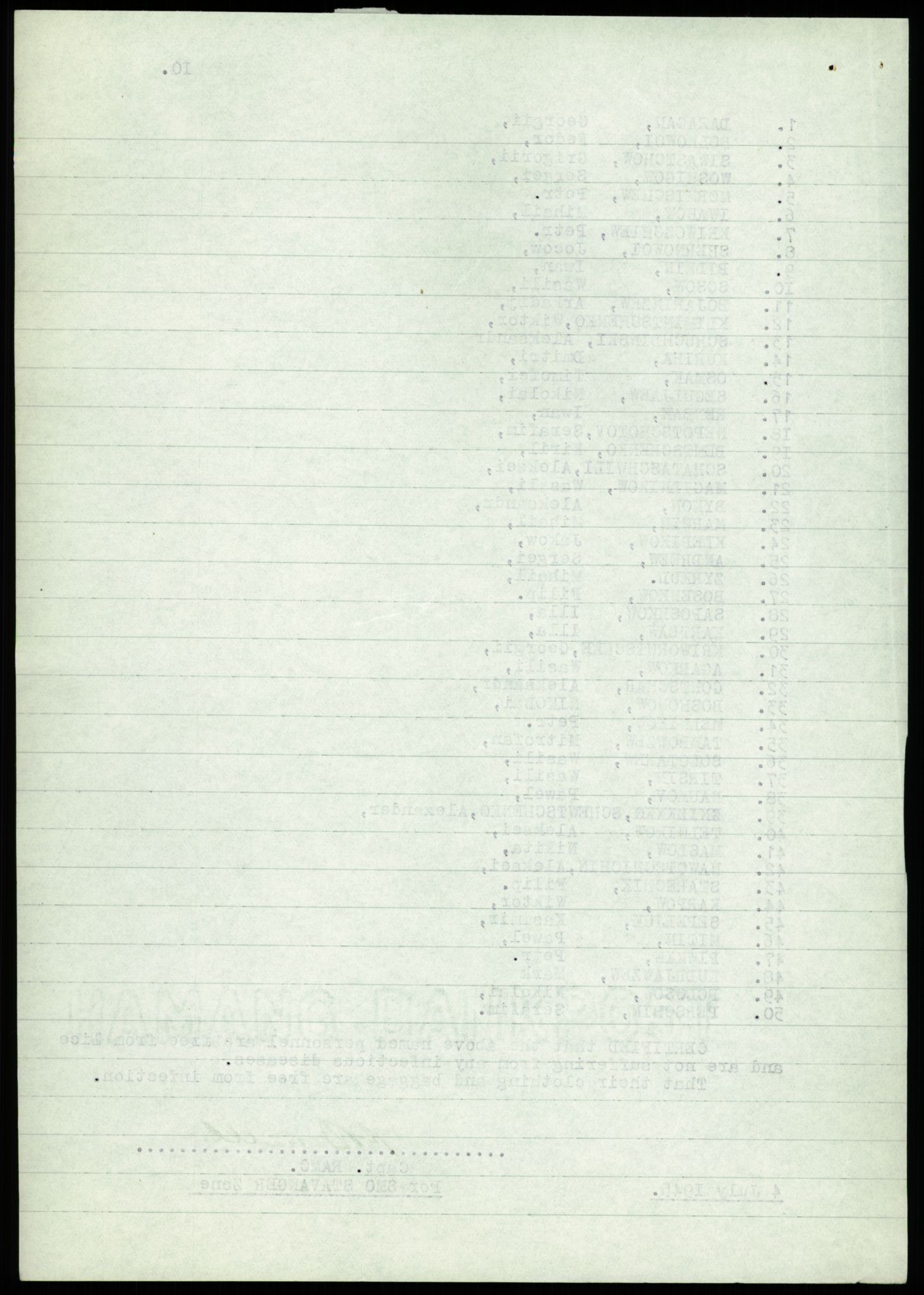 Flyktnings- og fangedirektoratet, Repatrieringskontoret, AV/RA-S-1681/D/Db/L0022: Displaced Persons (DPs) og sivile tyskere, 1945-1948, p. 509