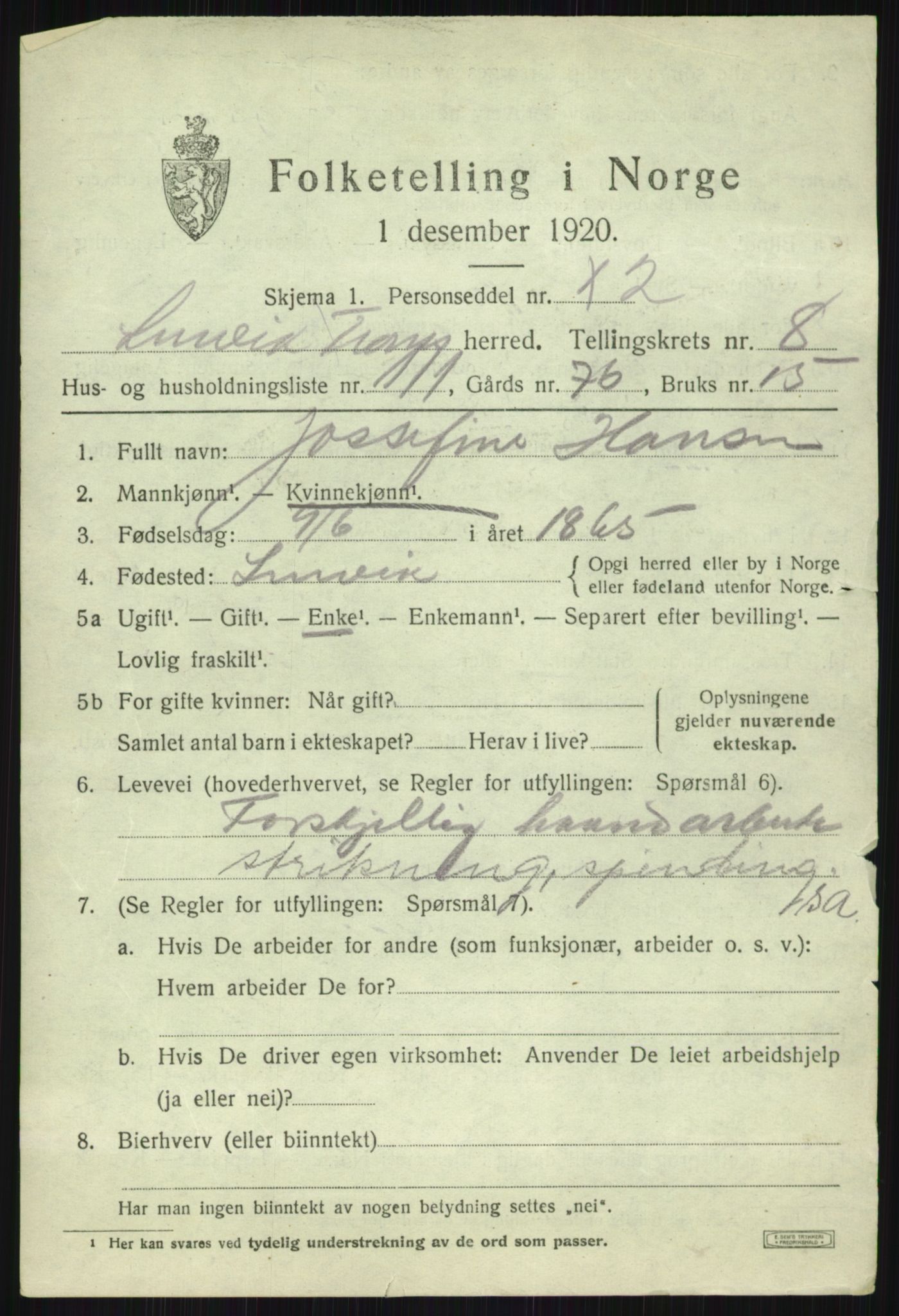 SATØ, 1920 census for Lenvik, 1920, p. 12284