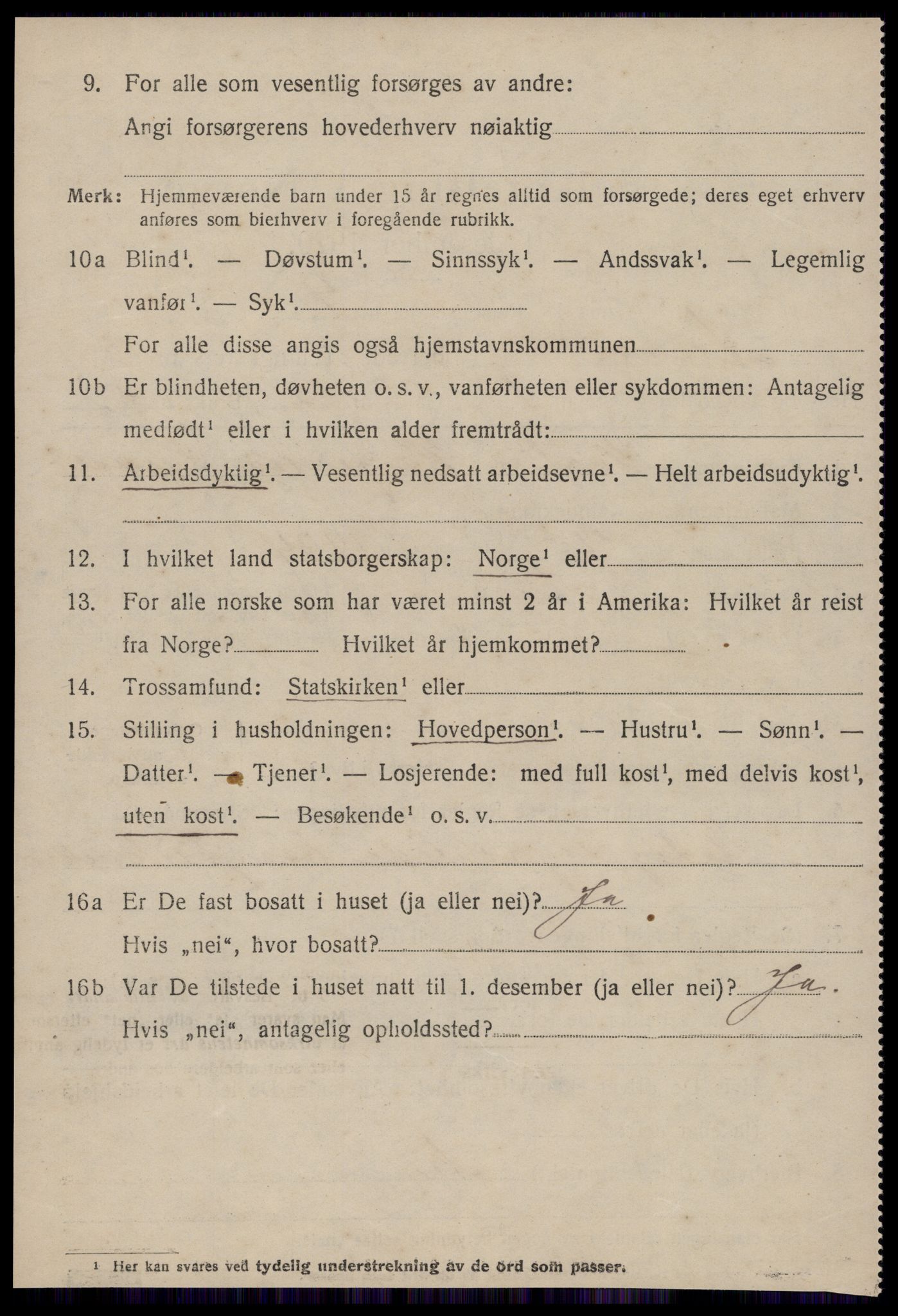 SAT, 1920 census for Aure, 1920, p. 3137