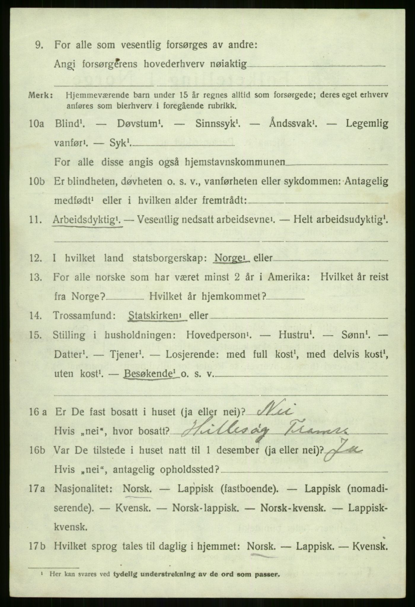 SATØ, 1920 census for Tromsøysund, 1920, p. 10195