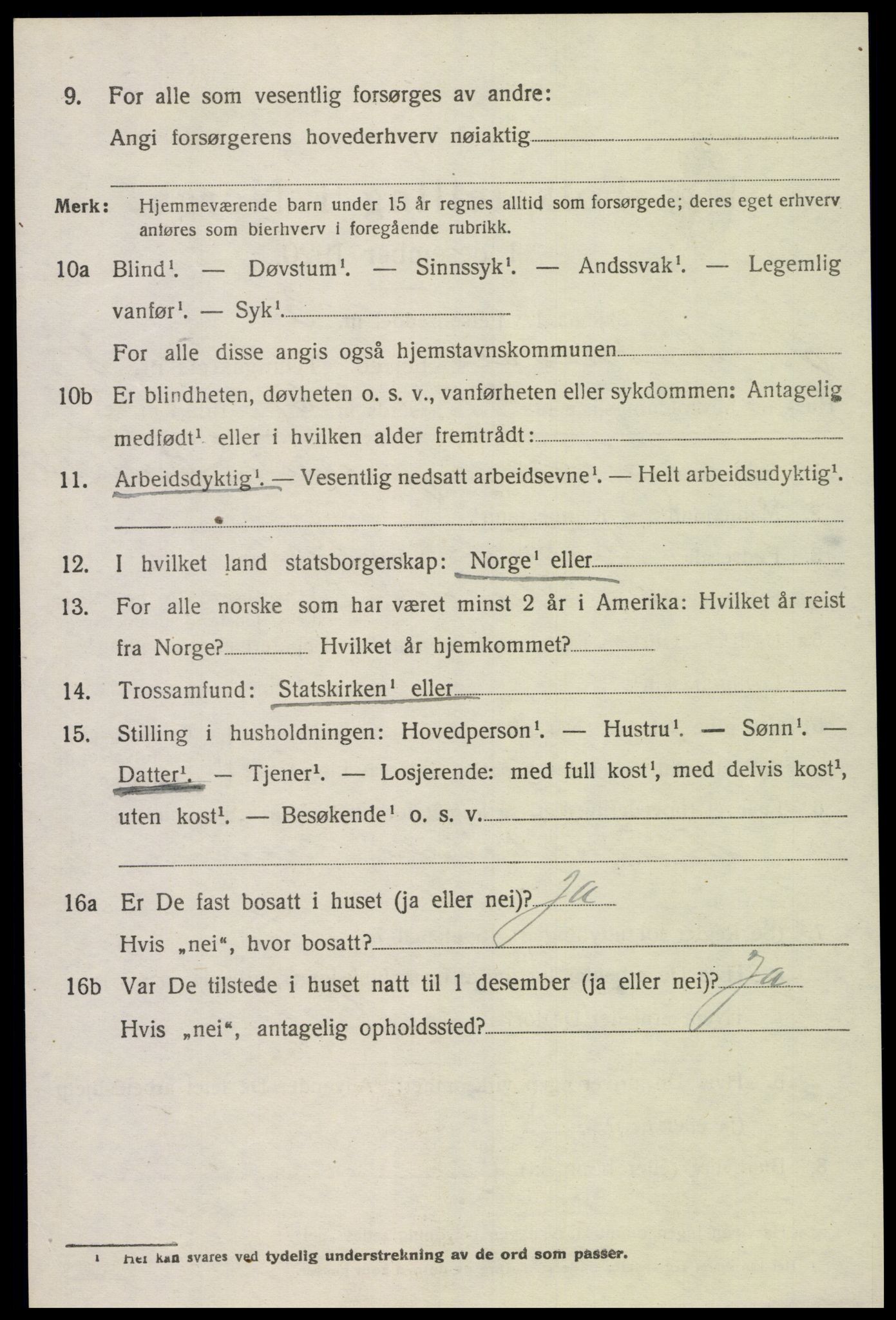 SAK, 1920 census for Sør-Audnedal, 1920, p. 2176