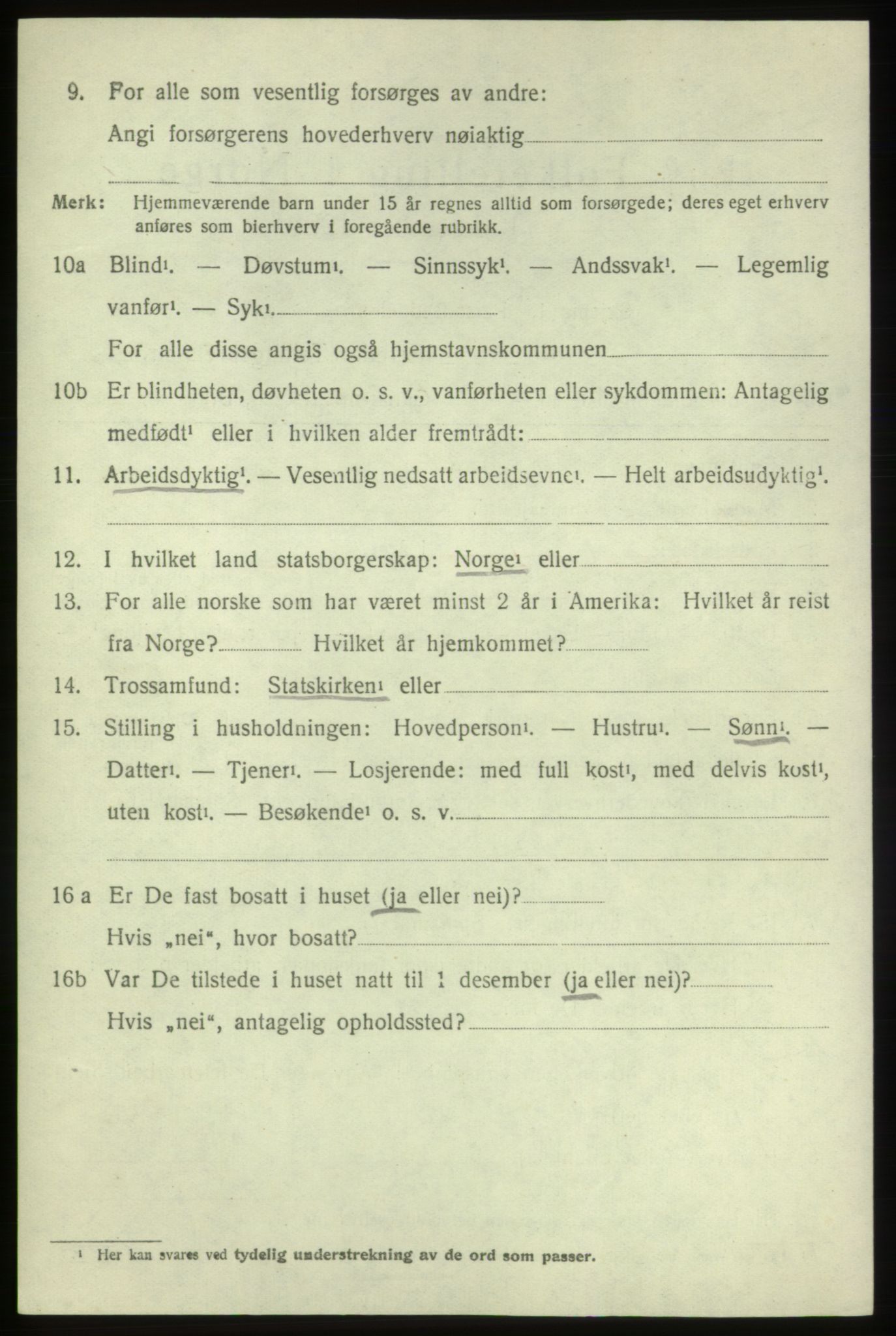 SAB, 1920 census for Sveio, 1920, p. 2955