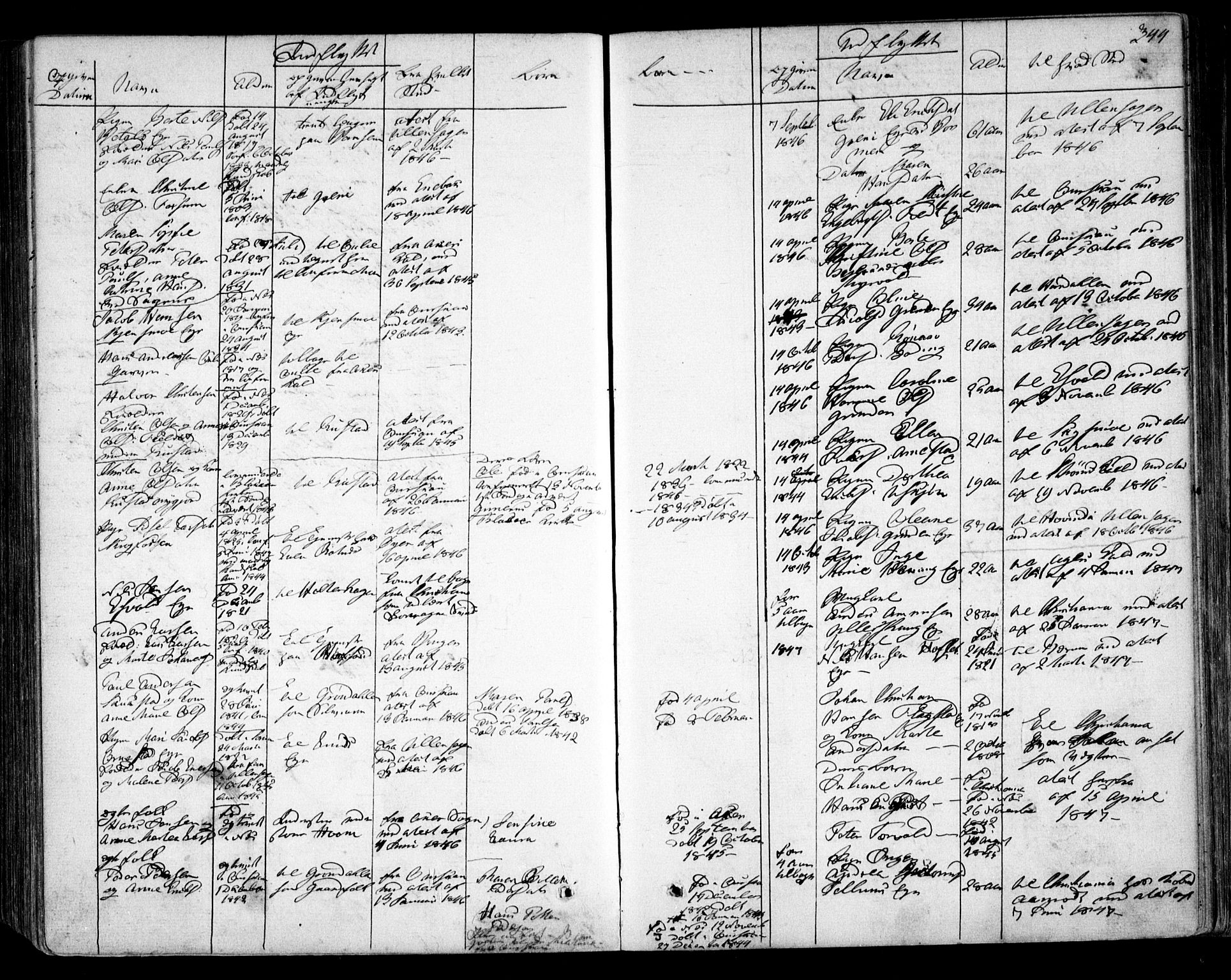 Nes prestekontor Kirkebøker, AV/SAO-A-10410/F/Fa/L0007: Parish register (official) no. I 7, 1846-1858, p. 344